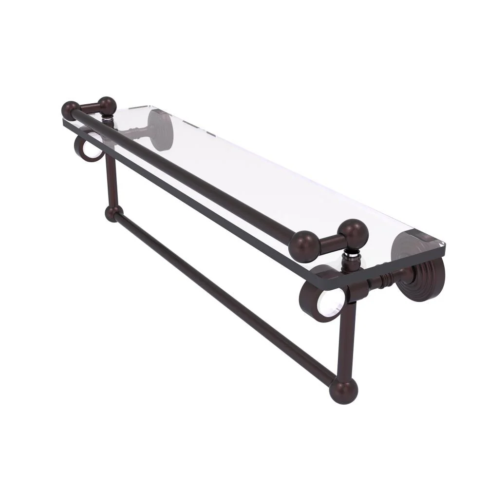 Allied Brass Pacific Grove Antique Bronze 1-Tier Brass Wall Mount Bathroom Shelf