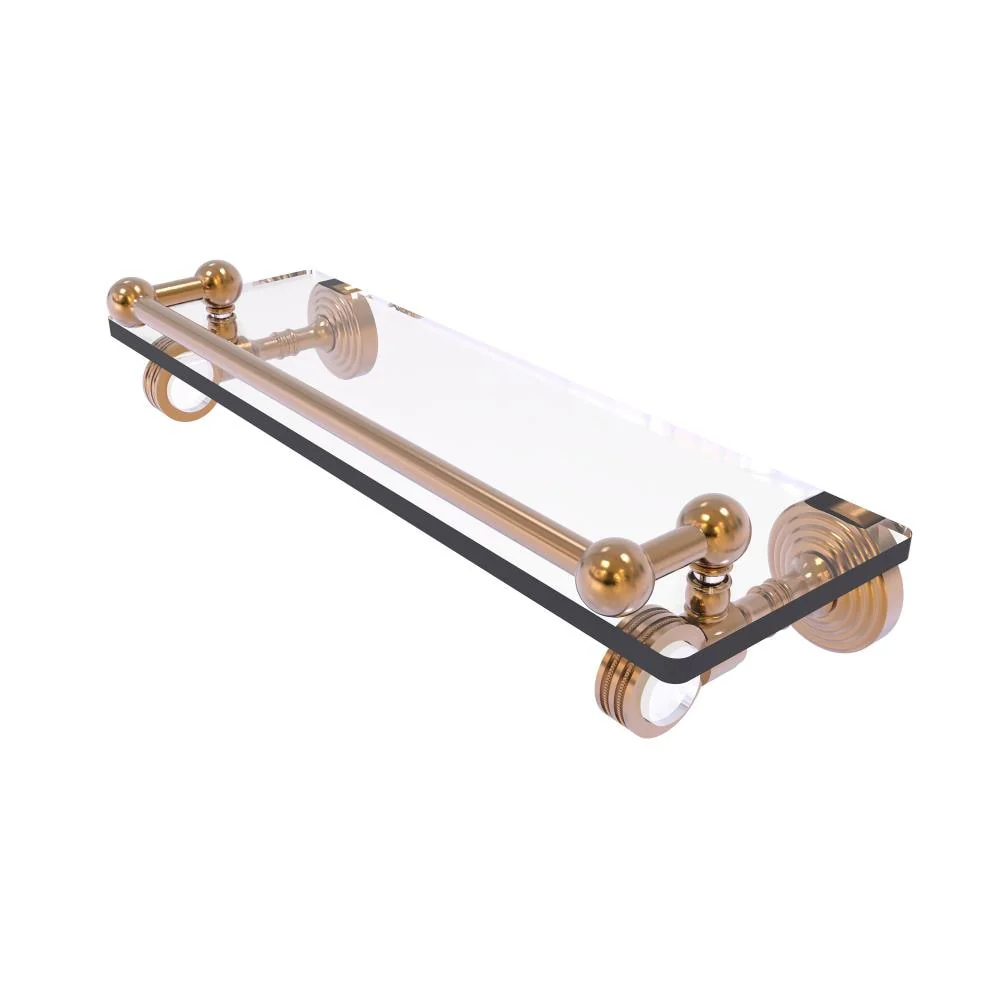Allied Brass Pacific Grove Brushed Bronze 1-Tier Brass Wall Mount Bathroom Shelf, 16 x 3.5 x 5 in