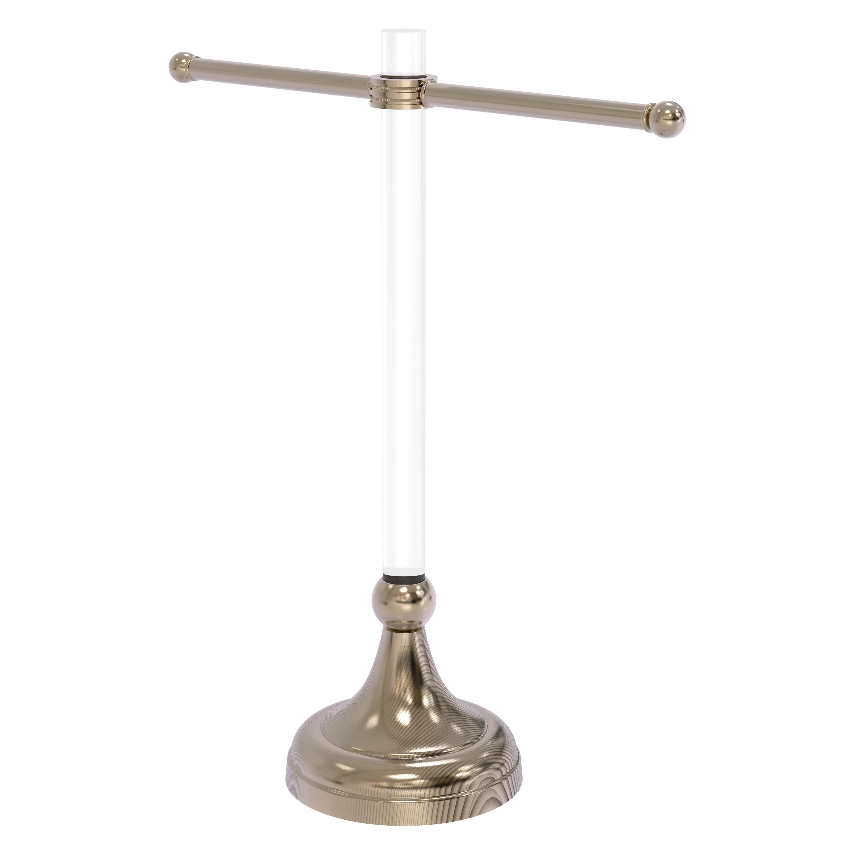 Allied Brass Pacific Grove Collection Free Standing Guest Towel Stand in Satin Nickel