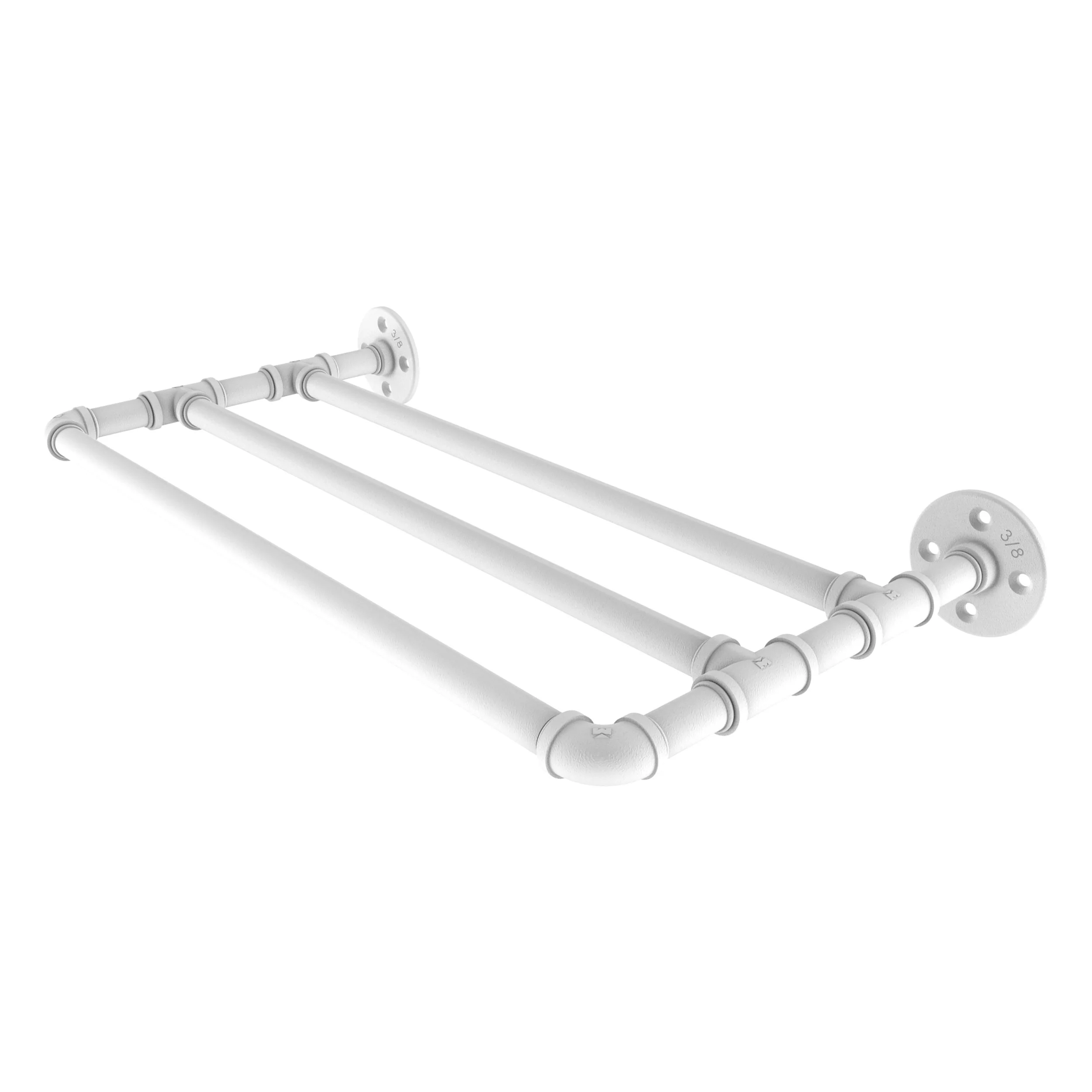 Allied Brass Pipeline Collection 30-in Wall Mounted Towel Shelf in Matte White