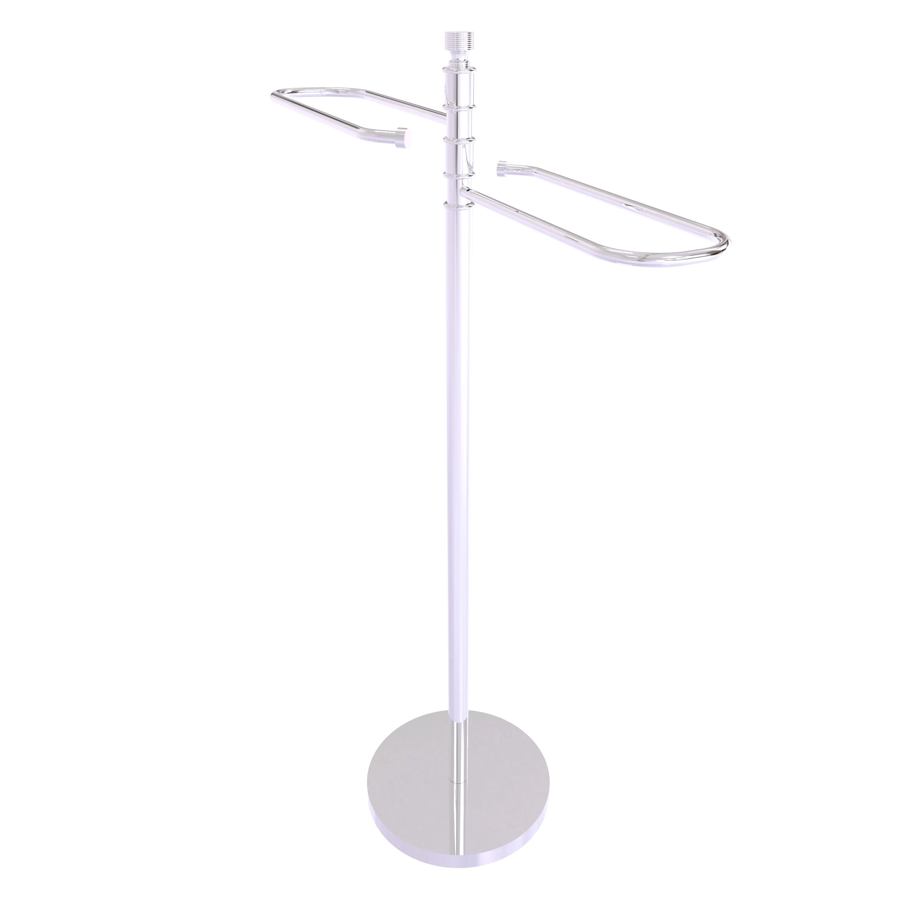Allied Brass Polished Chrome Freestanding Towel Rack, 35-in Height, 21.5-in Length