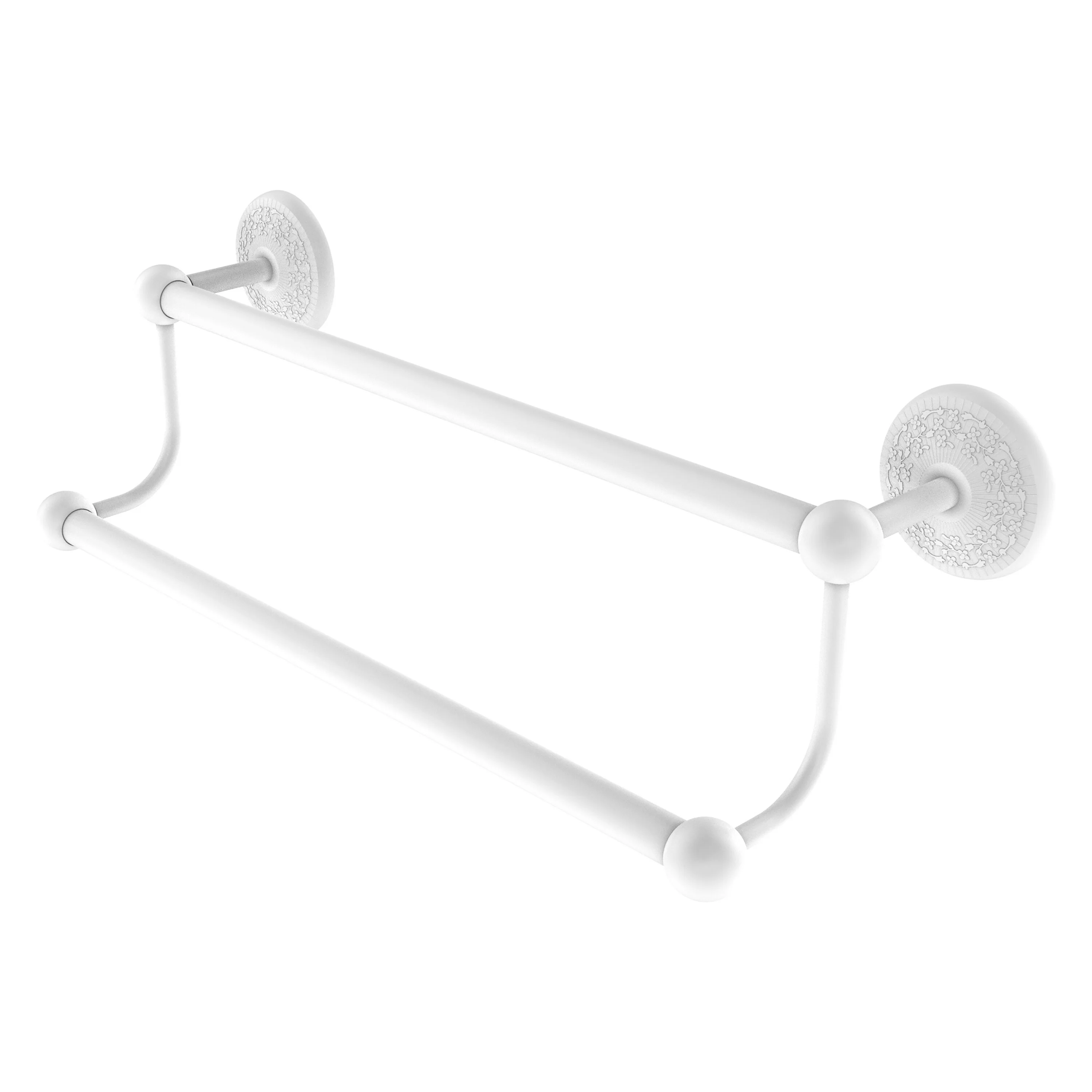 Allied Brass Prestige Monte Carlo 36-in Double Matte White Wall Mount Double Towel Bar