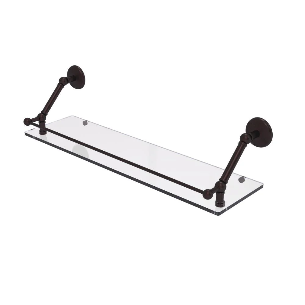 Allied Brass Prestige Monte Carlo Antique Bronze 1-Tier Brass Wall Mount Bathroom Shelf, 30-in x 8-in
