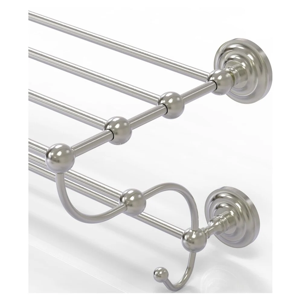 Allied Brass Prestige Que New Collection 24-in Train Rack Towel Shelf in Satin Nickel - Image 2