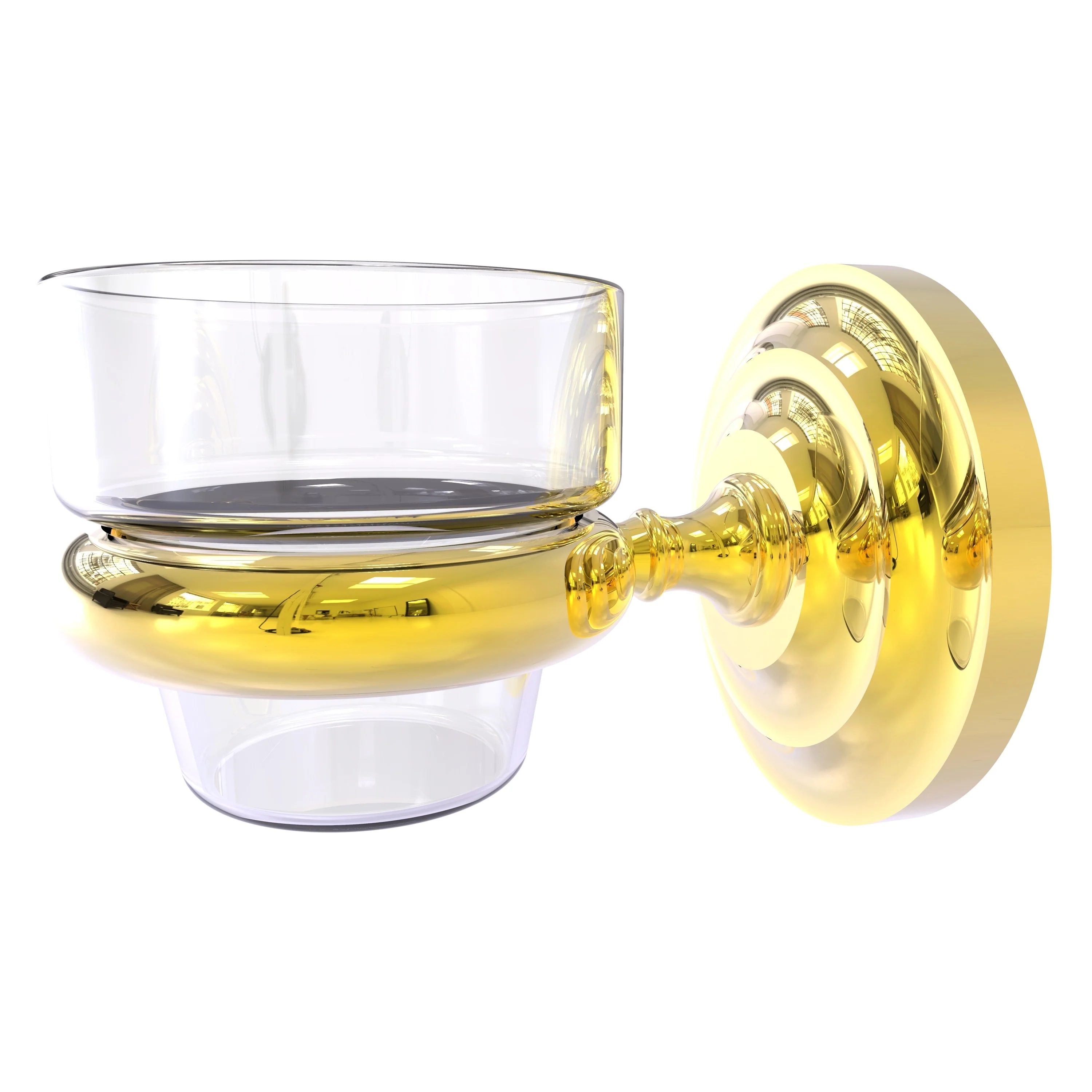 Allied Brass Prestige Que New Polished Brass Bath Accessory Set – Wall-Mounted Votive Candle Holder, 2-Piece