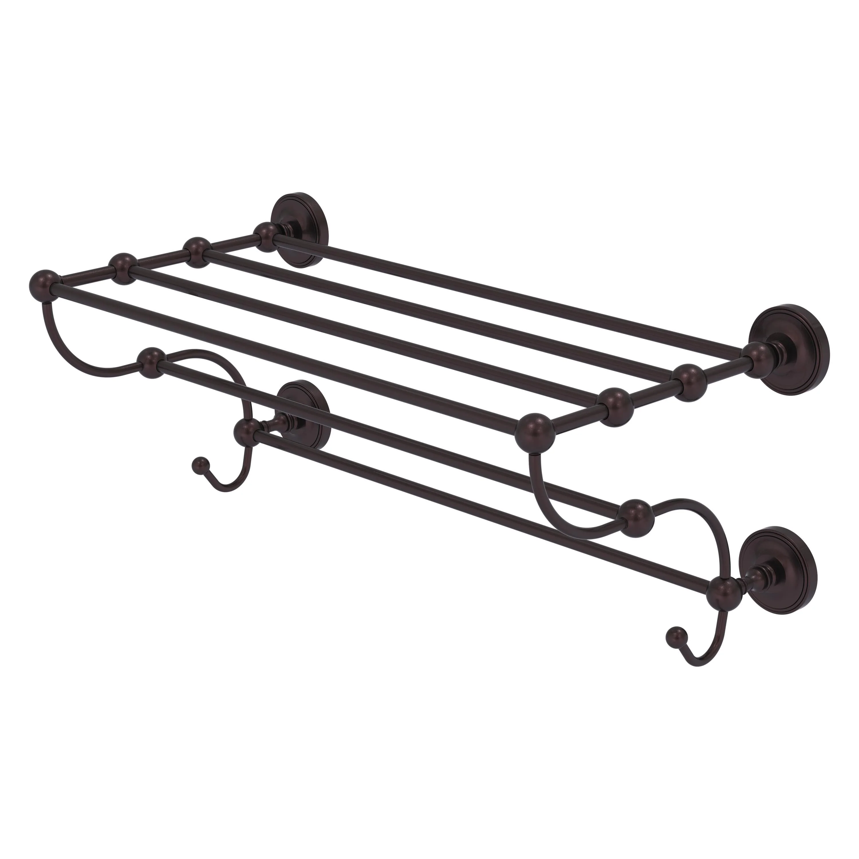 Allied Brass Prestige Regal 24-in Train Rack Towel Shelf - Polished Nickel - Image 2
