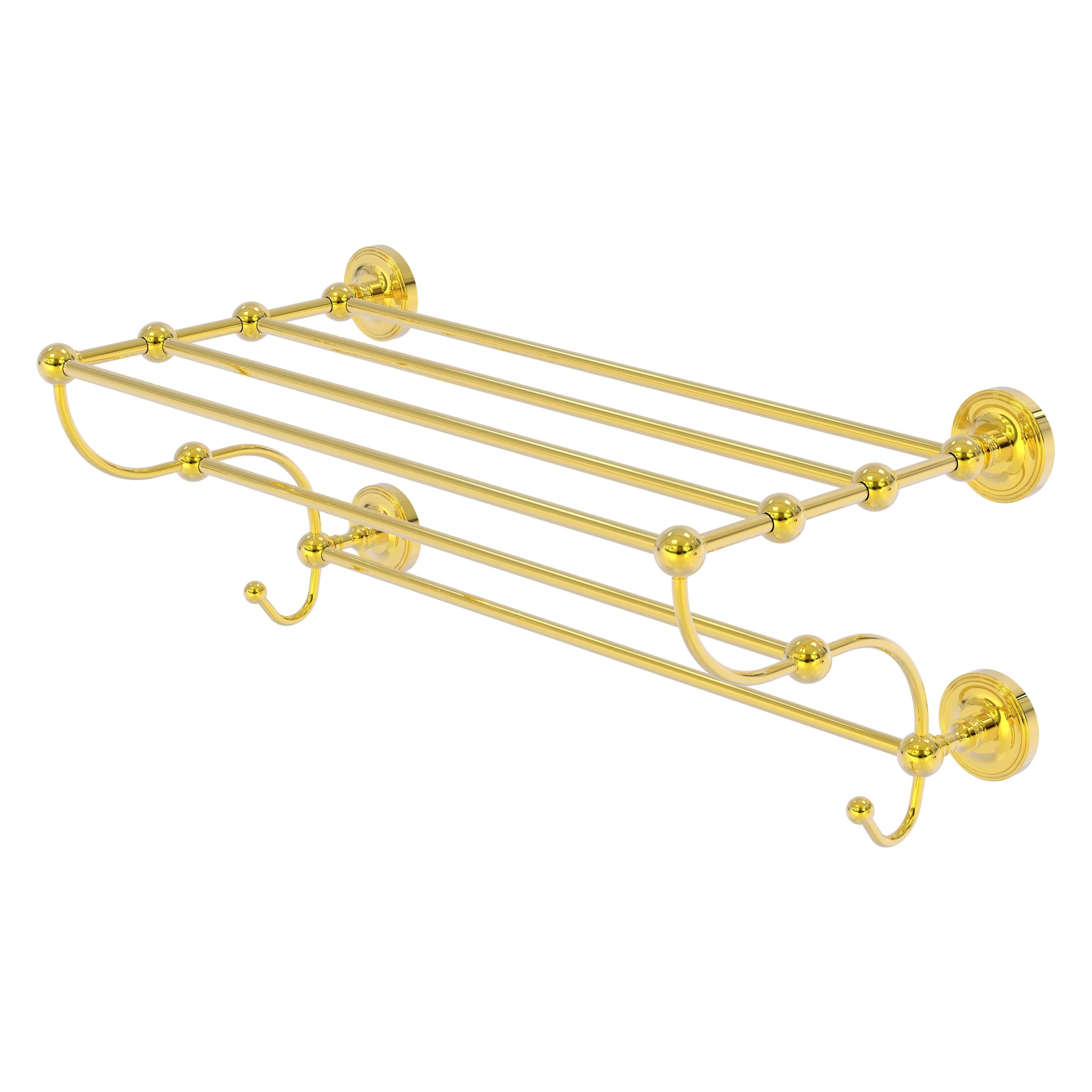Allied Brass Prestige Regal 24-in Train Rack Towel Shelf - Polished Nickel - Image 3
