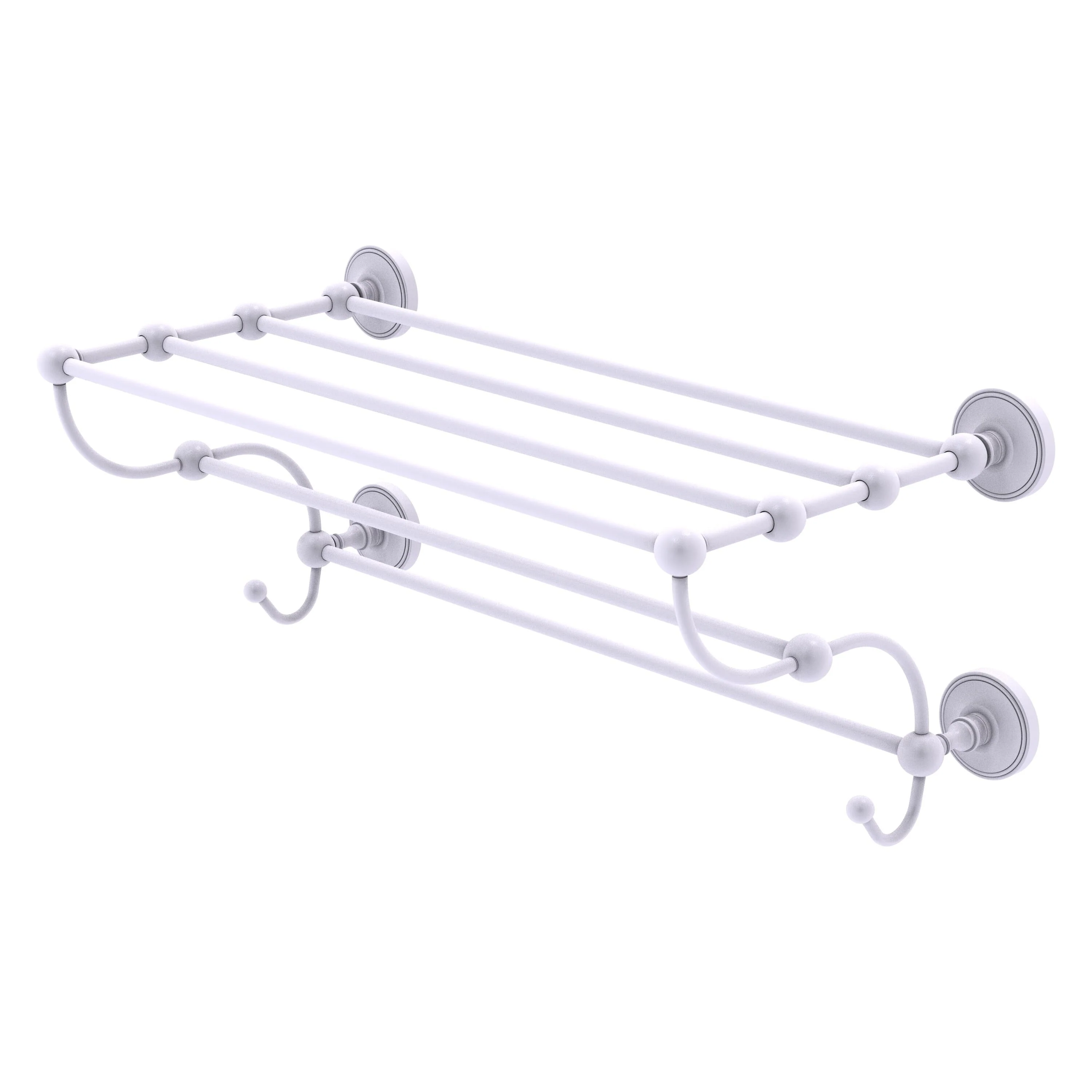 Allied Brass Prestige Regal 24-in Train Rack Towel Shelf - Polished Nickel - Image 4
