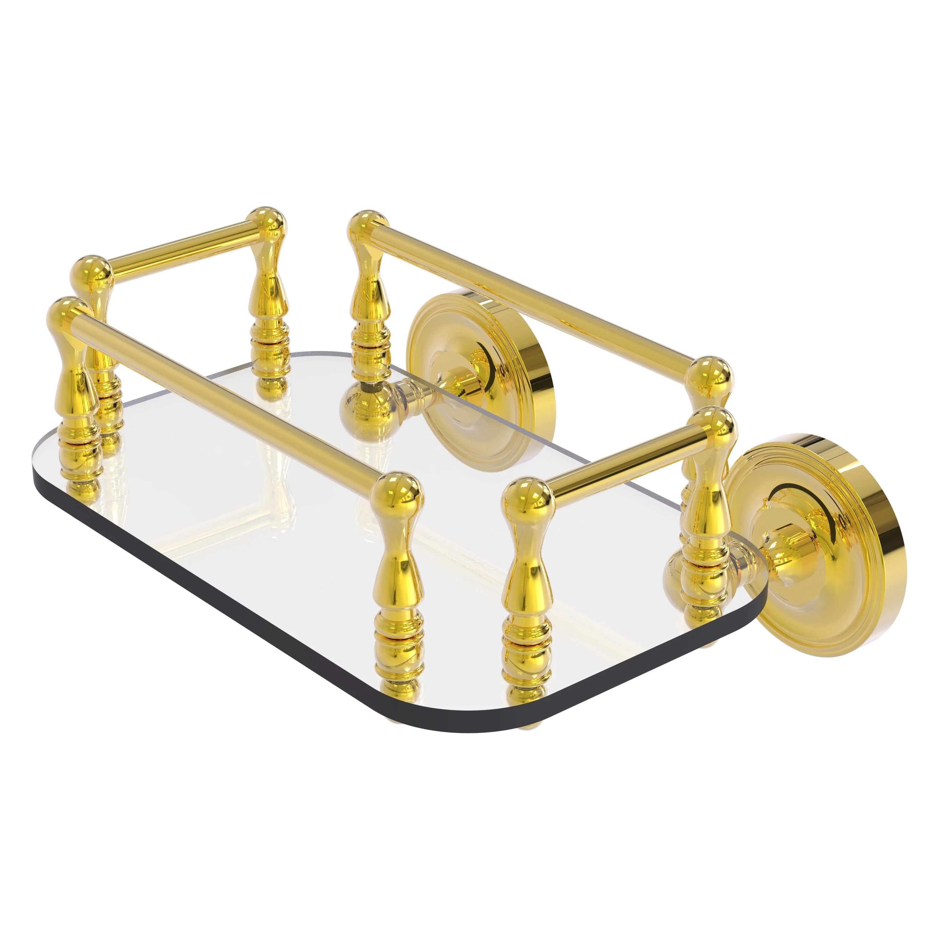 Allied Brass Prestige Regal Collection Wall Mounted Glass Guest Towel Tray in Antique Copper - Image 7
