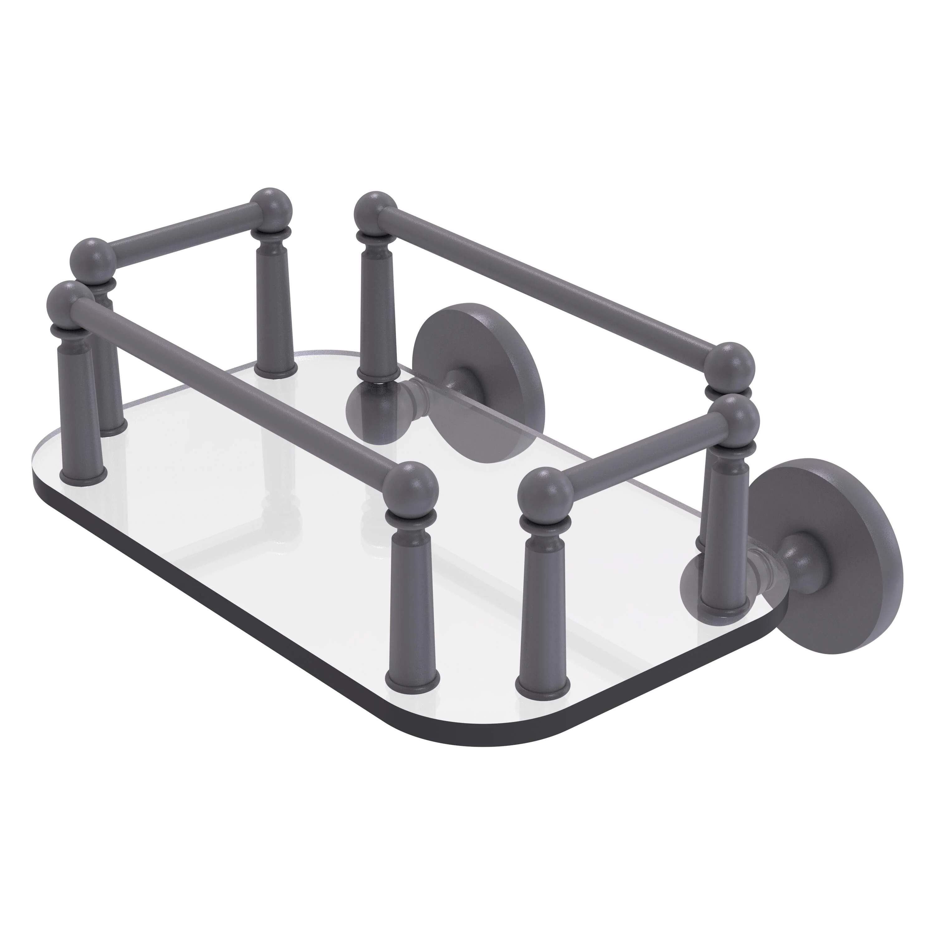 Allied Brass Prestige Skyline Collection Wall Mounted Glass Guest Towel Tray in Venetian Bronze - Image 4