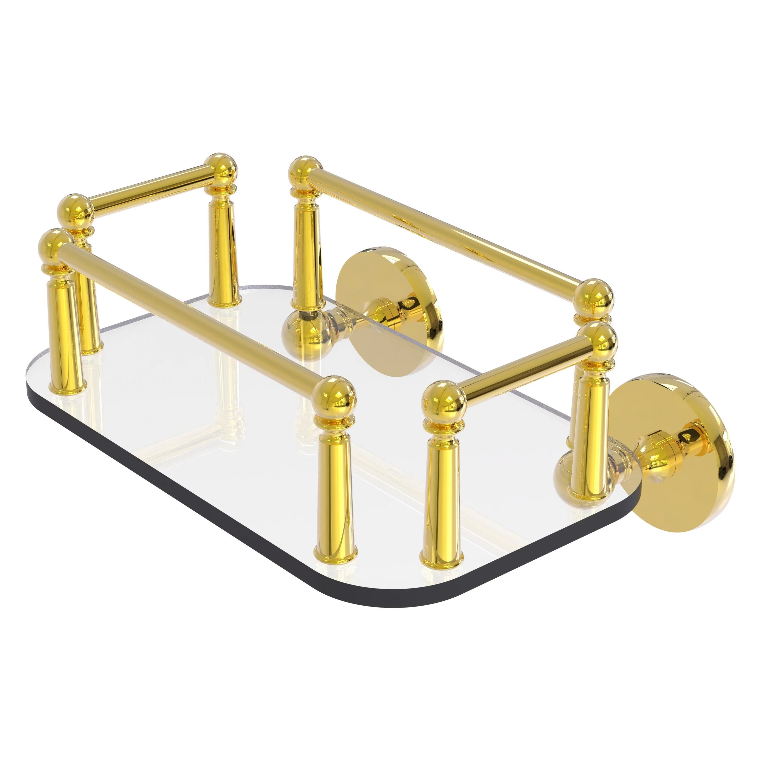 Allied Brass Prestige Skyline Collection Wall Mounted Glass Guest Towel Tray in Venetian Bronze - Image 5
