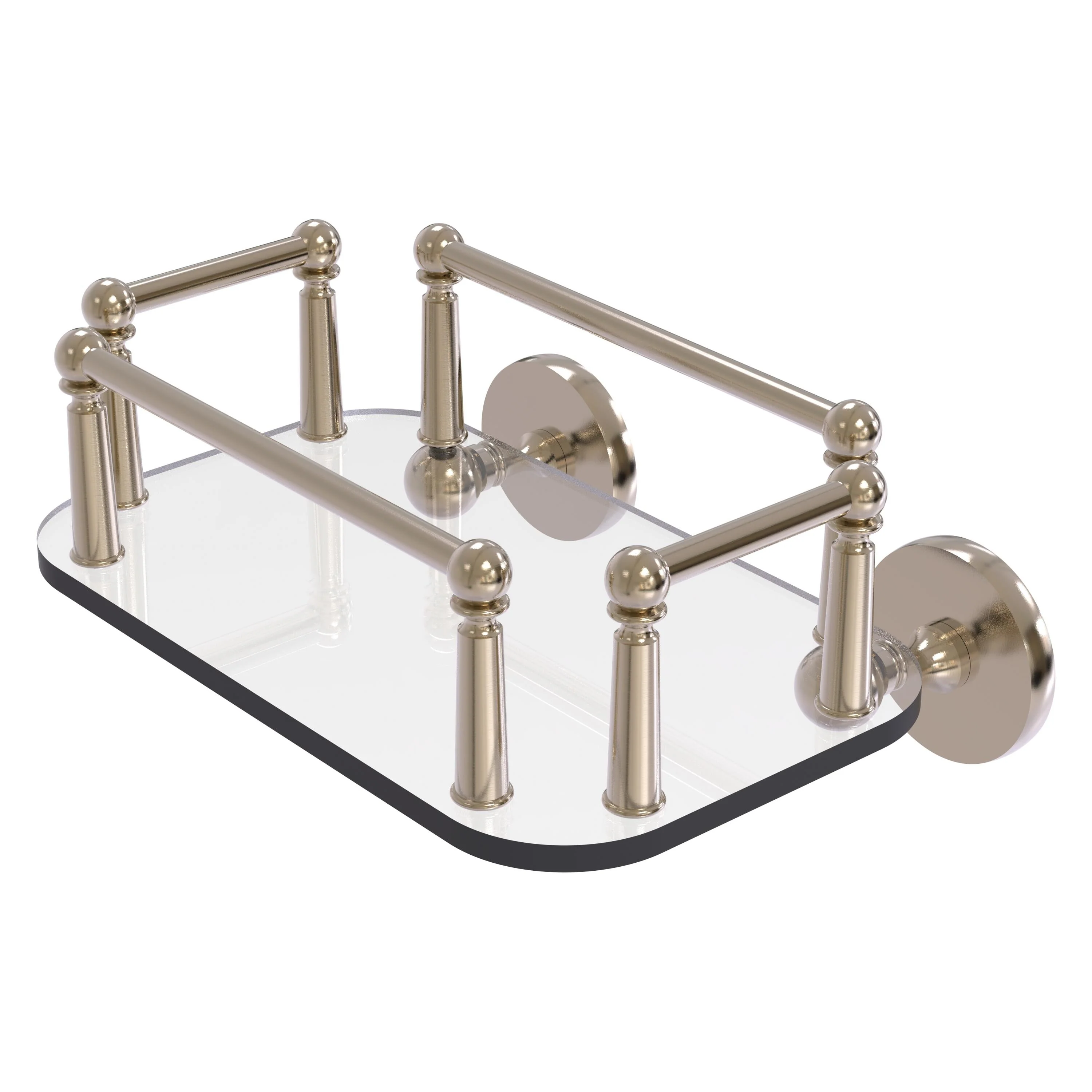 Allied Brass Prestige Skyline Collection Wall Mounted Glass Guest Towel Tray in Venetian Bronze - Image 7