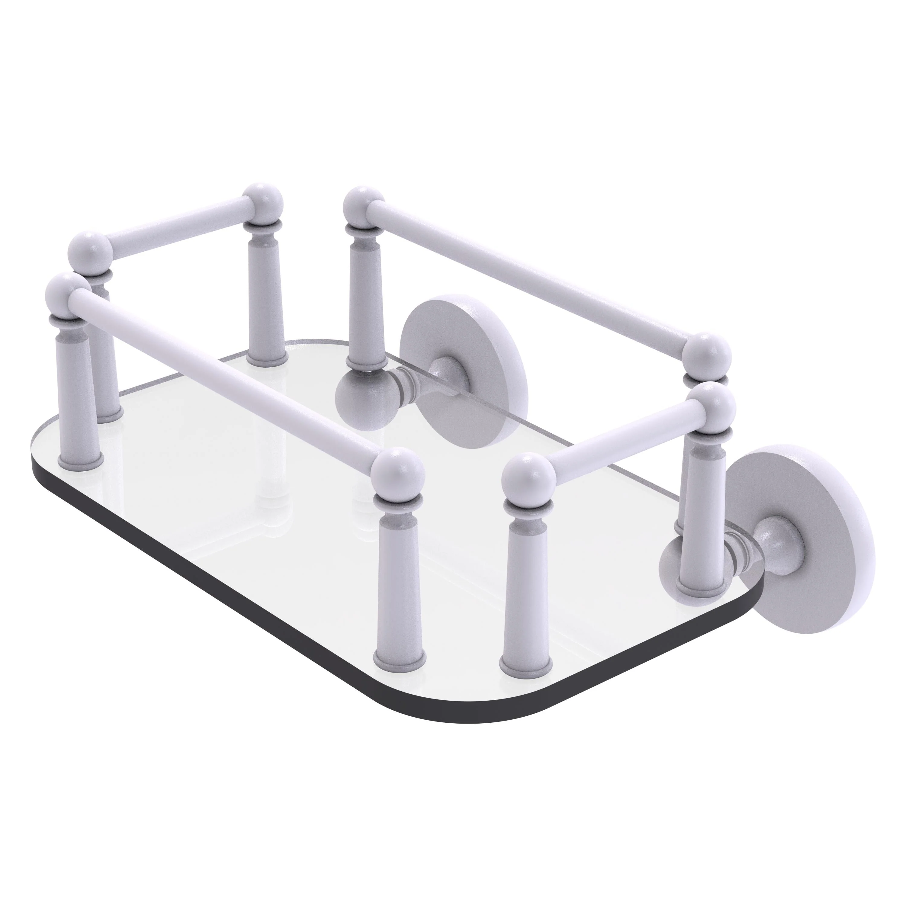 Allied Brass Prestige Skyline Collection Wall Mounted Glass Guest Towel Tray in Venetian Bronze - Image 8