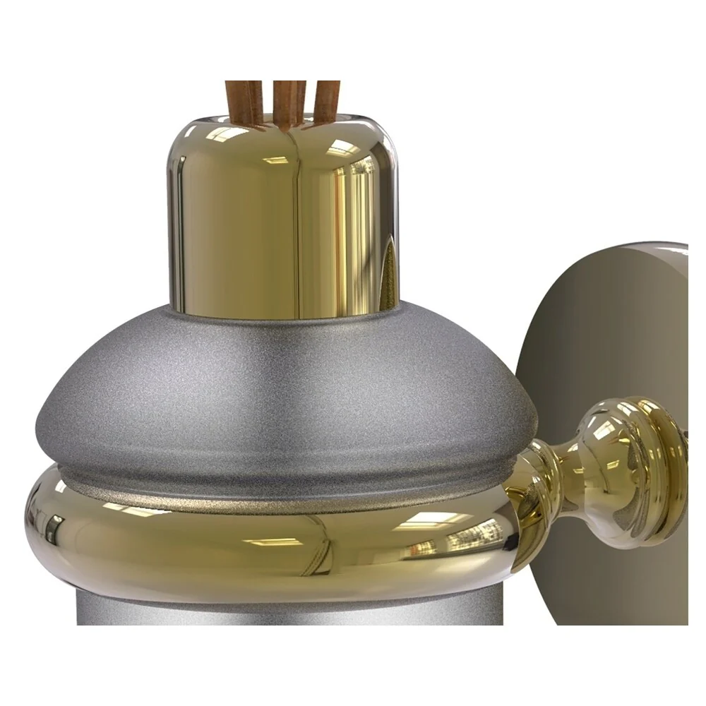 Allied Brass Prestige Skyline Unlacquered Brass Wall-Mounted Reed Diffuser Holder, 2-Piece Set - Image 2