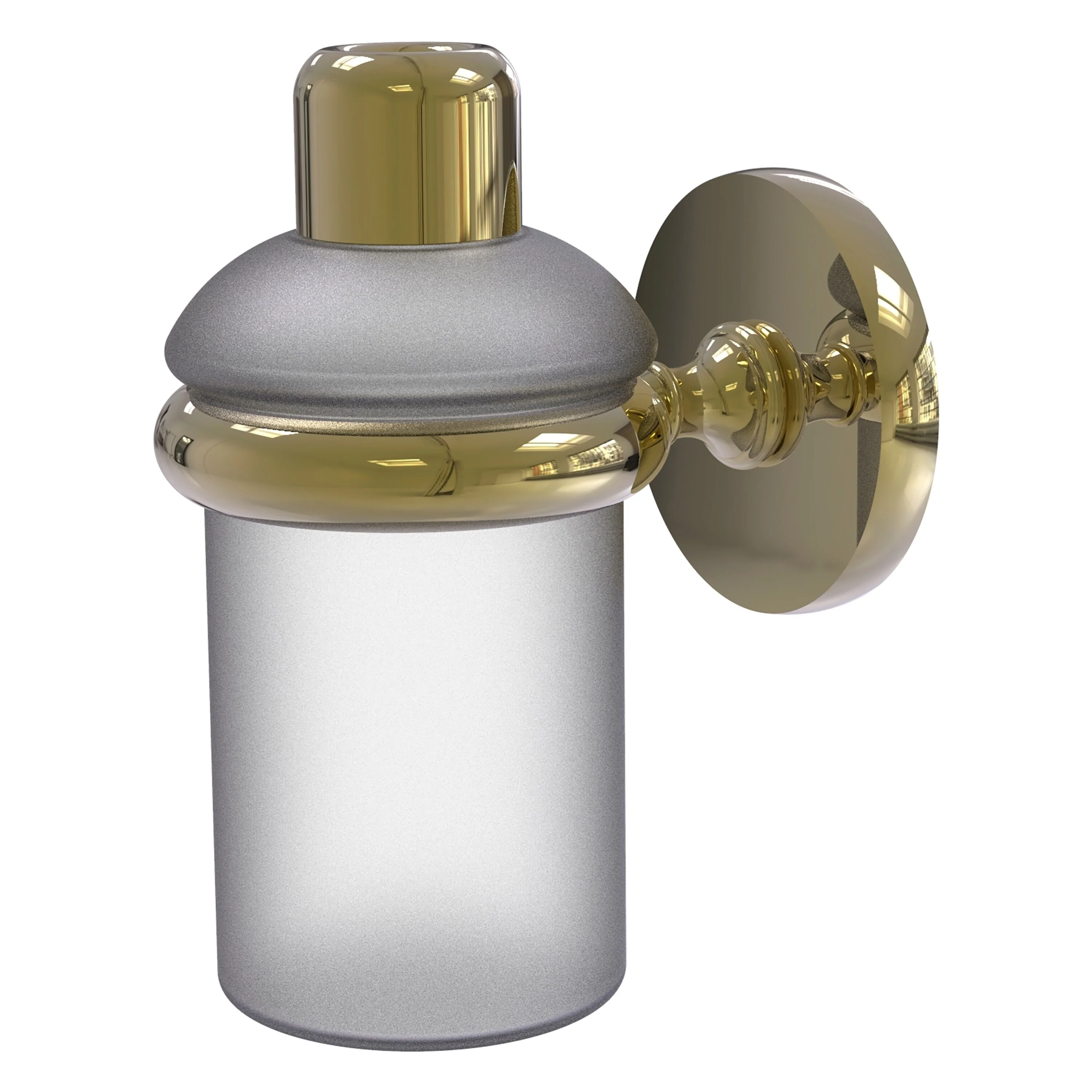 Allied Brass Prestige Skyline Unlacquered Brass Wall-Mounted Reed Diffuser Holder, 2-Piece Set - Image 3