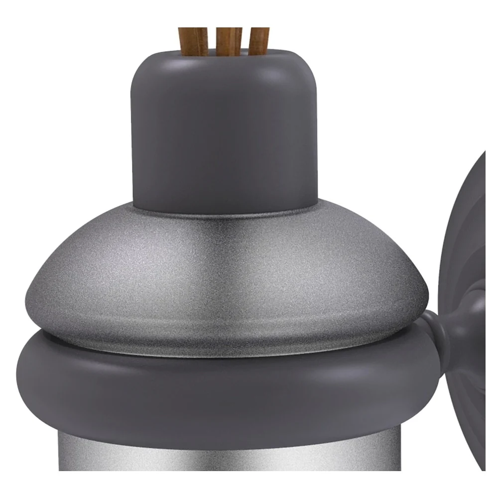 Allied Brass Que New Matte Gray Wall-Mounted Reed Diffuser Holder – Solid Brass with Removable Glass - Image 2