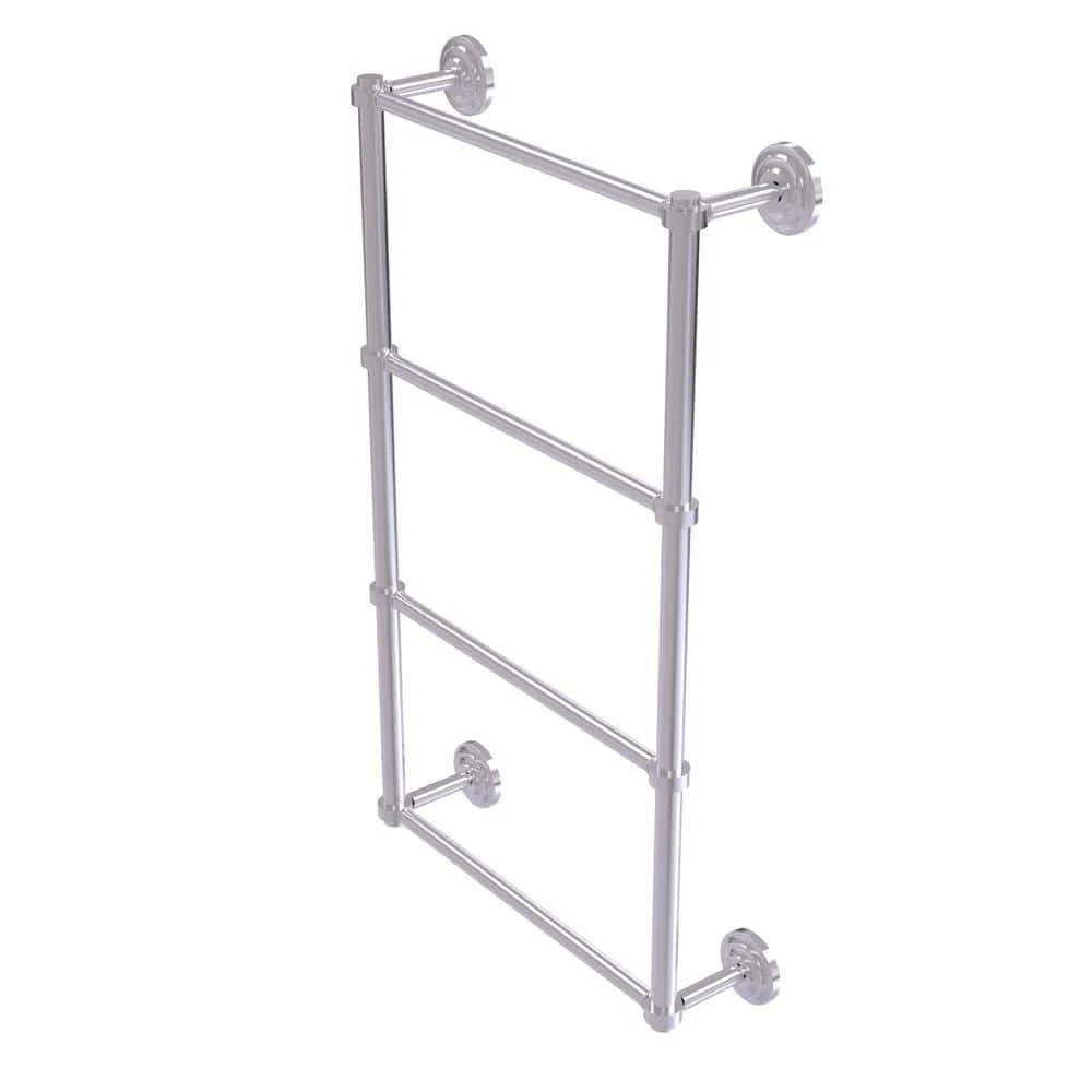 Allied Brass Que New Satin Chrome Wall Mount Towel Rack, 36 in