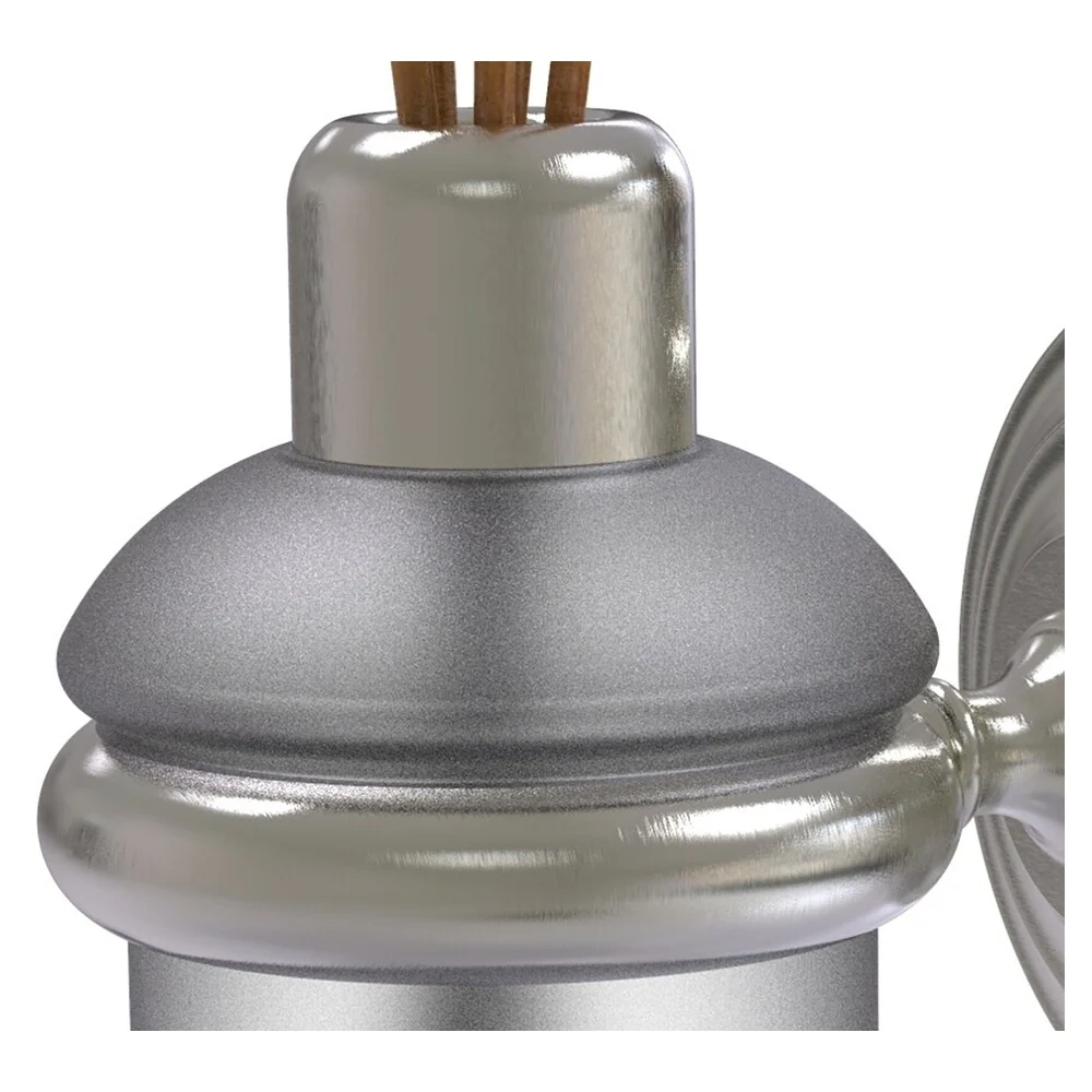 Allied Brass Que New Satin Nickel Brass Wall-Mounted Reed Diffuser Holder Set - Image 2
