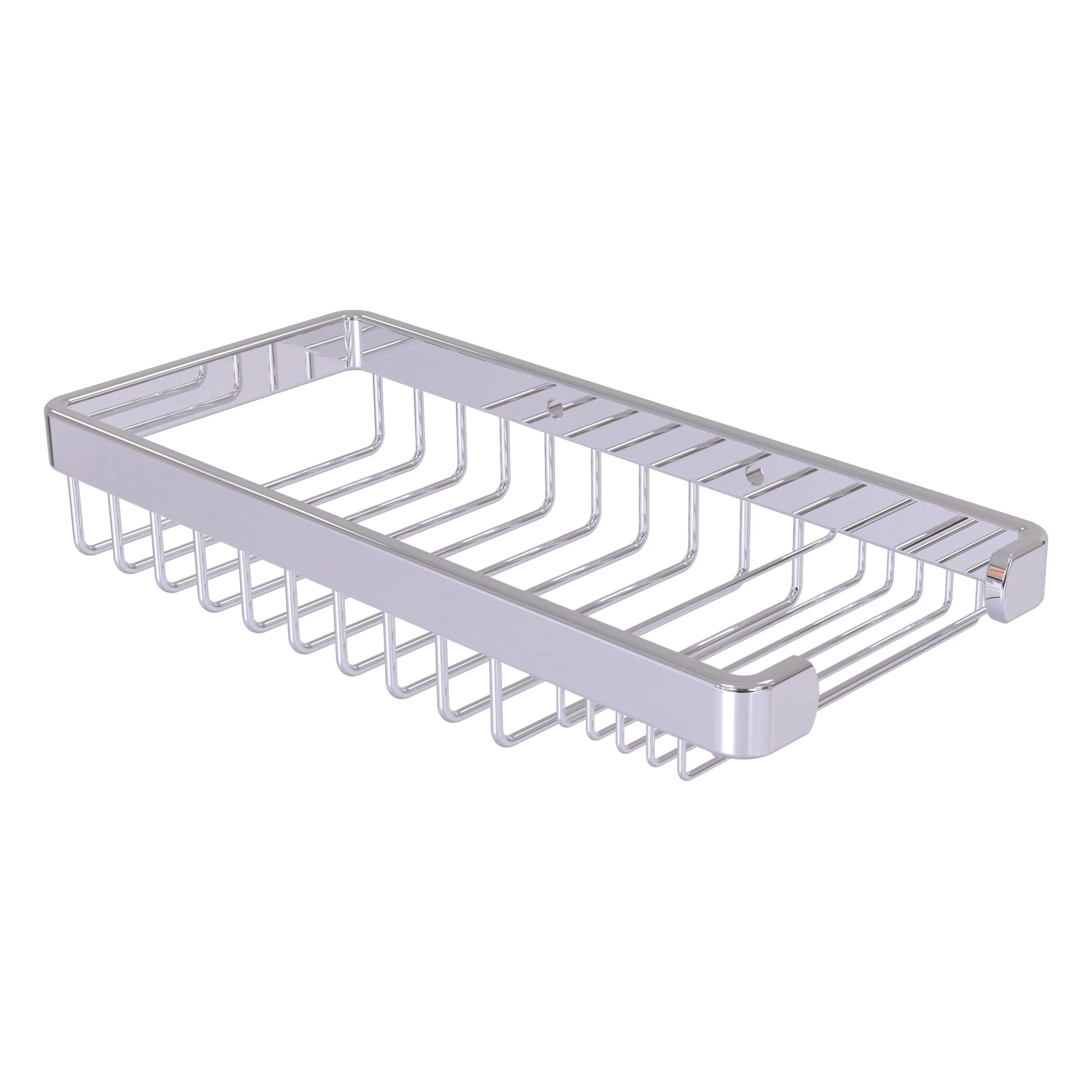 Allied Brass Rectangular Combination Shower Basket, Antique Pewter, 10.5 x 1.8 x 4.8 in