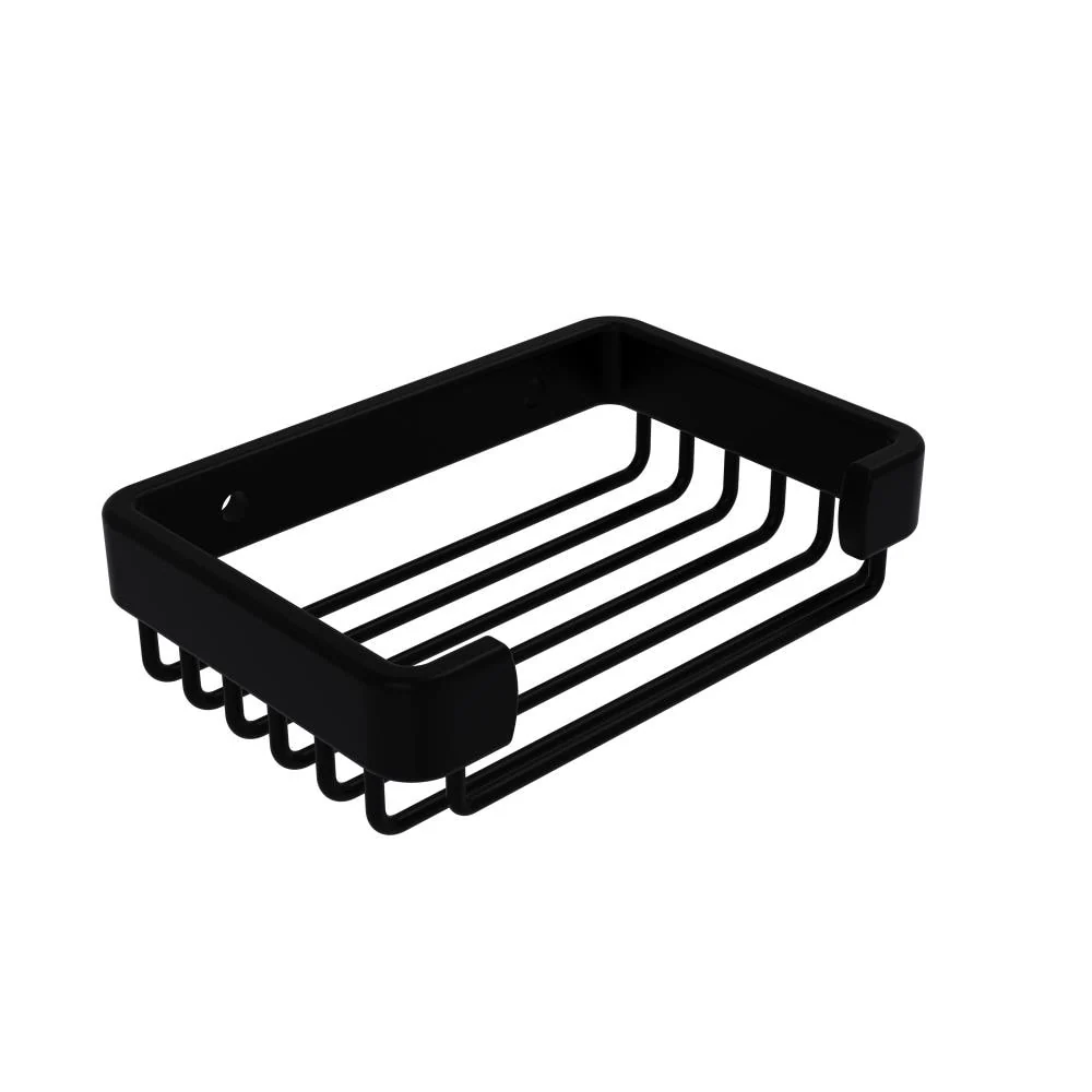 Allied Brass Rectangular Soap Basket in Matte Black