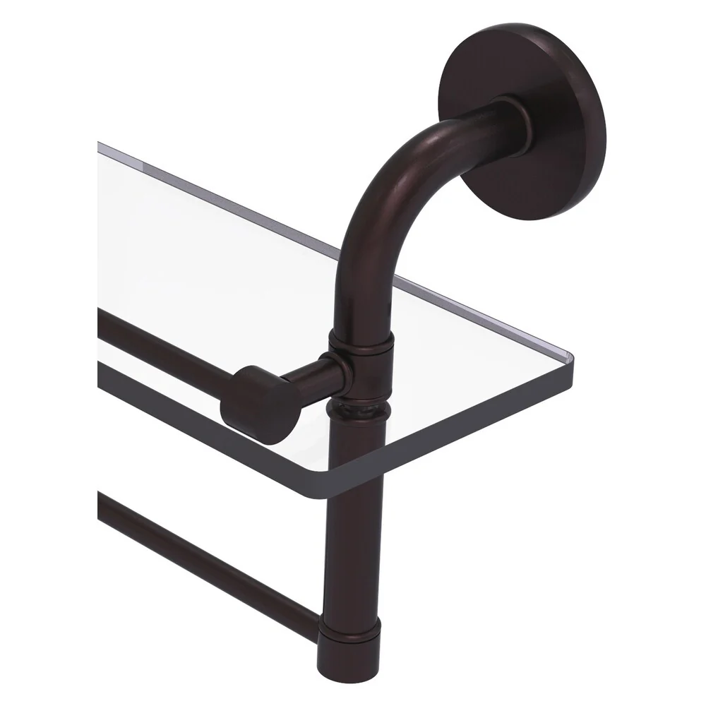 Allied Brass Remi Antique Bronze 1-Tier Brass Wall Mount Bathroom Shelf - Image 2