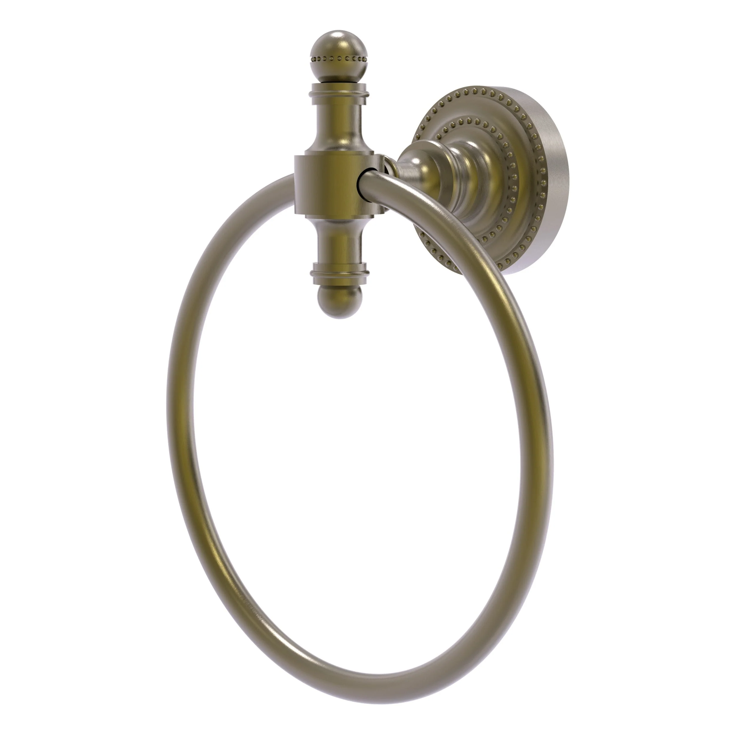 Allied Brass Retro Dot Polished Brass Wall Mount Towel Ring - Image 2