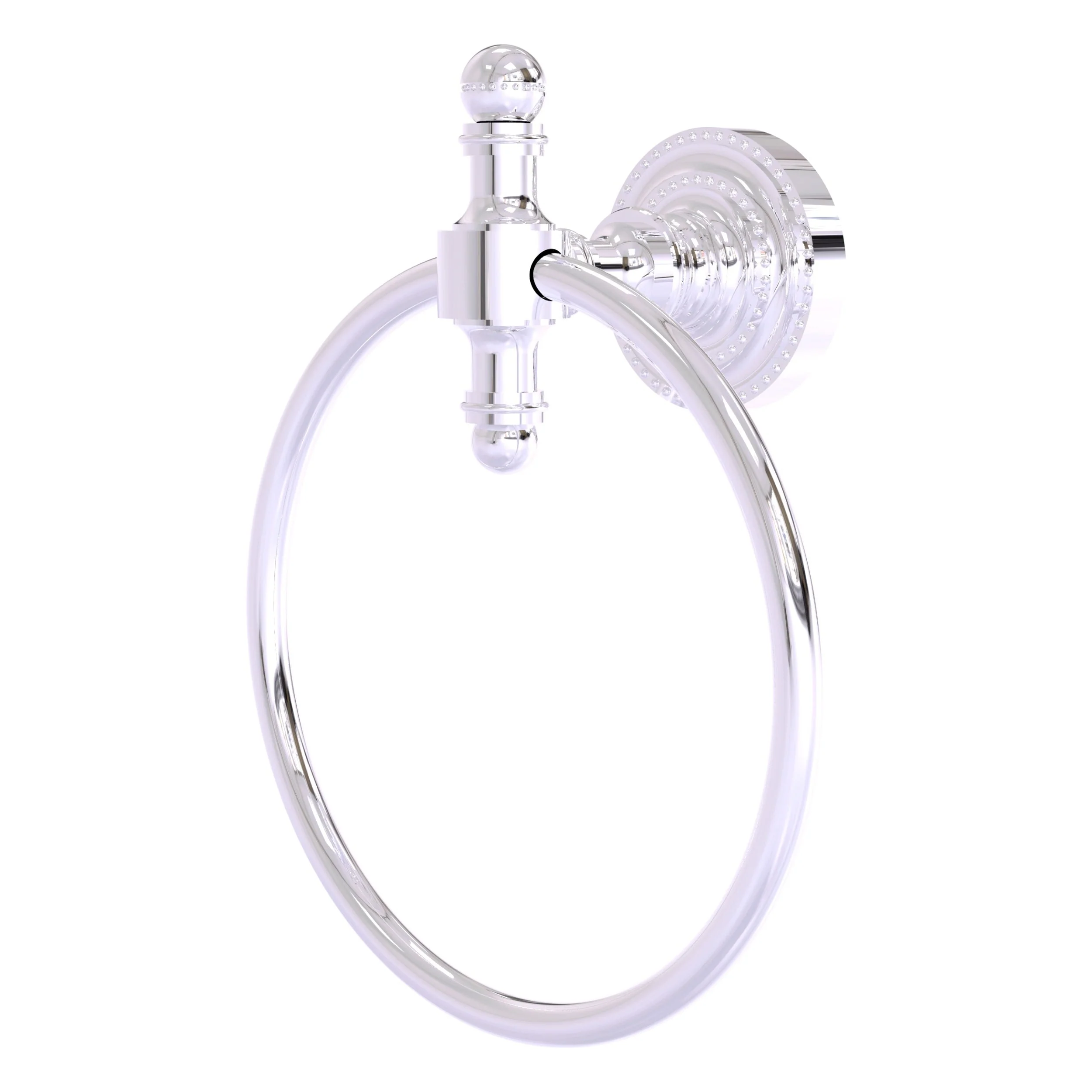 Allied Brass Retro Dot Polished Brass Wall Mount Towel Ring - Image 6