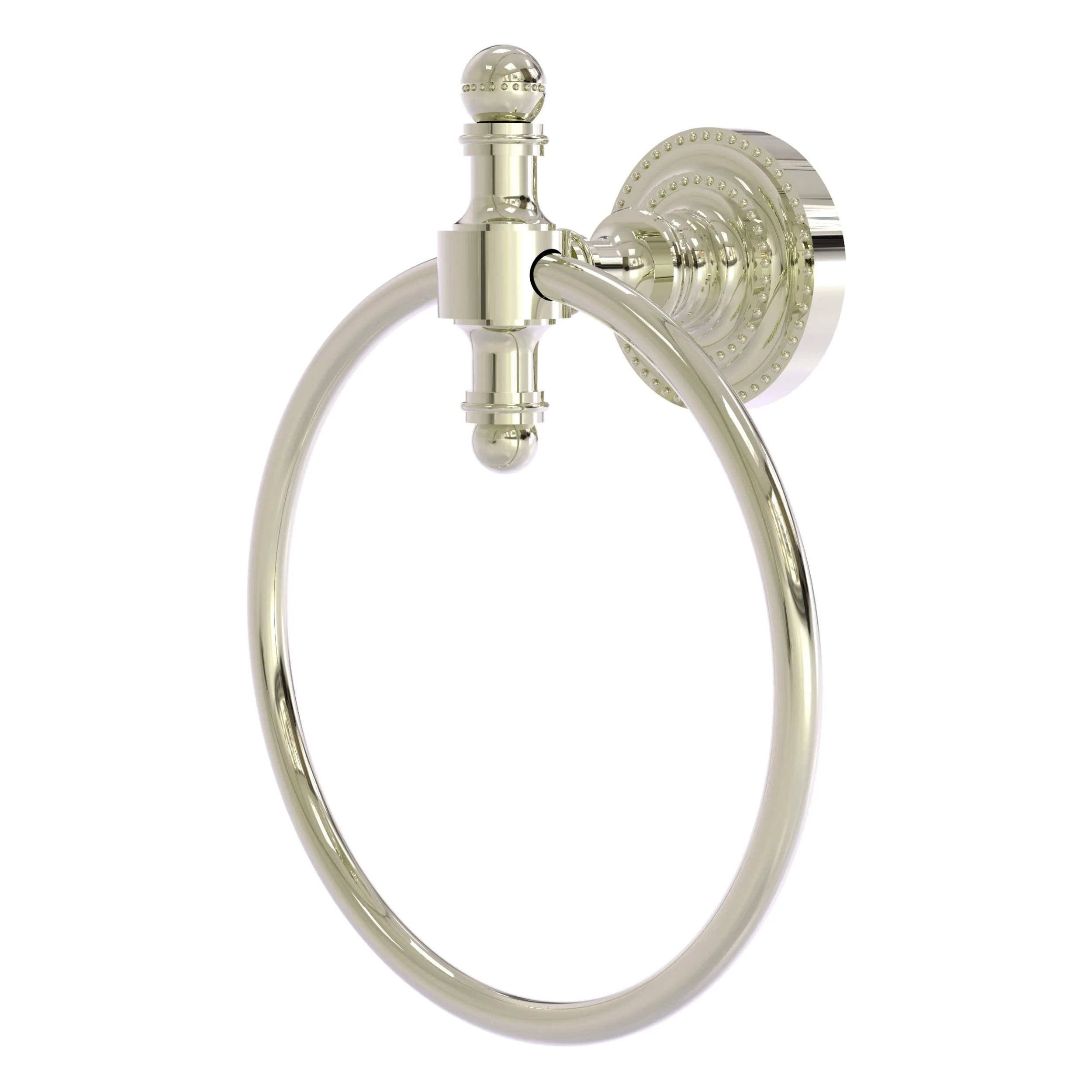 Allied Brass Retro Dot Polished Brass Wall Mount Towel Ring - Image 8