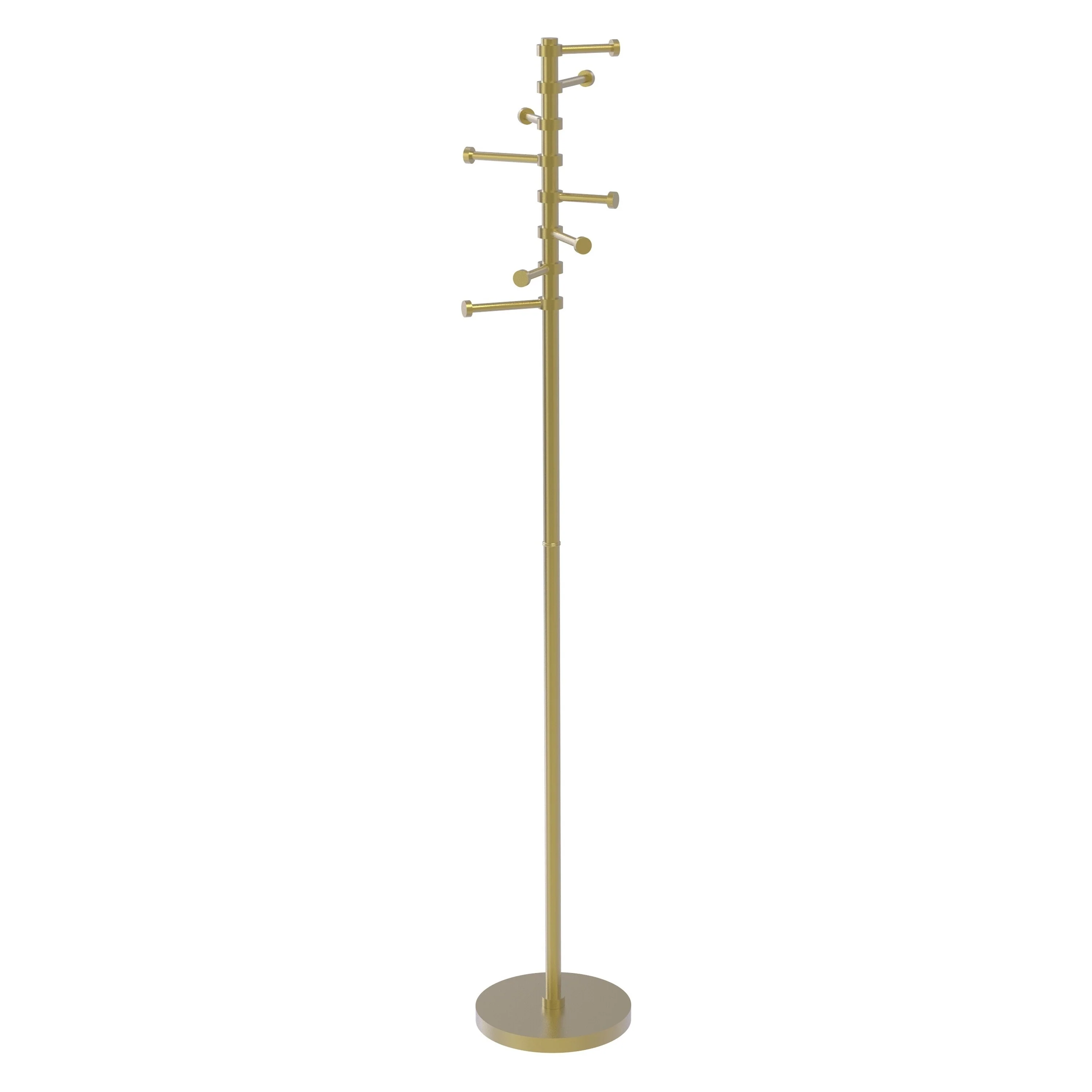 Allied Brass Satin Brass Freestanding Towel Rack, 60-in Height