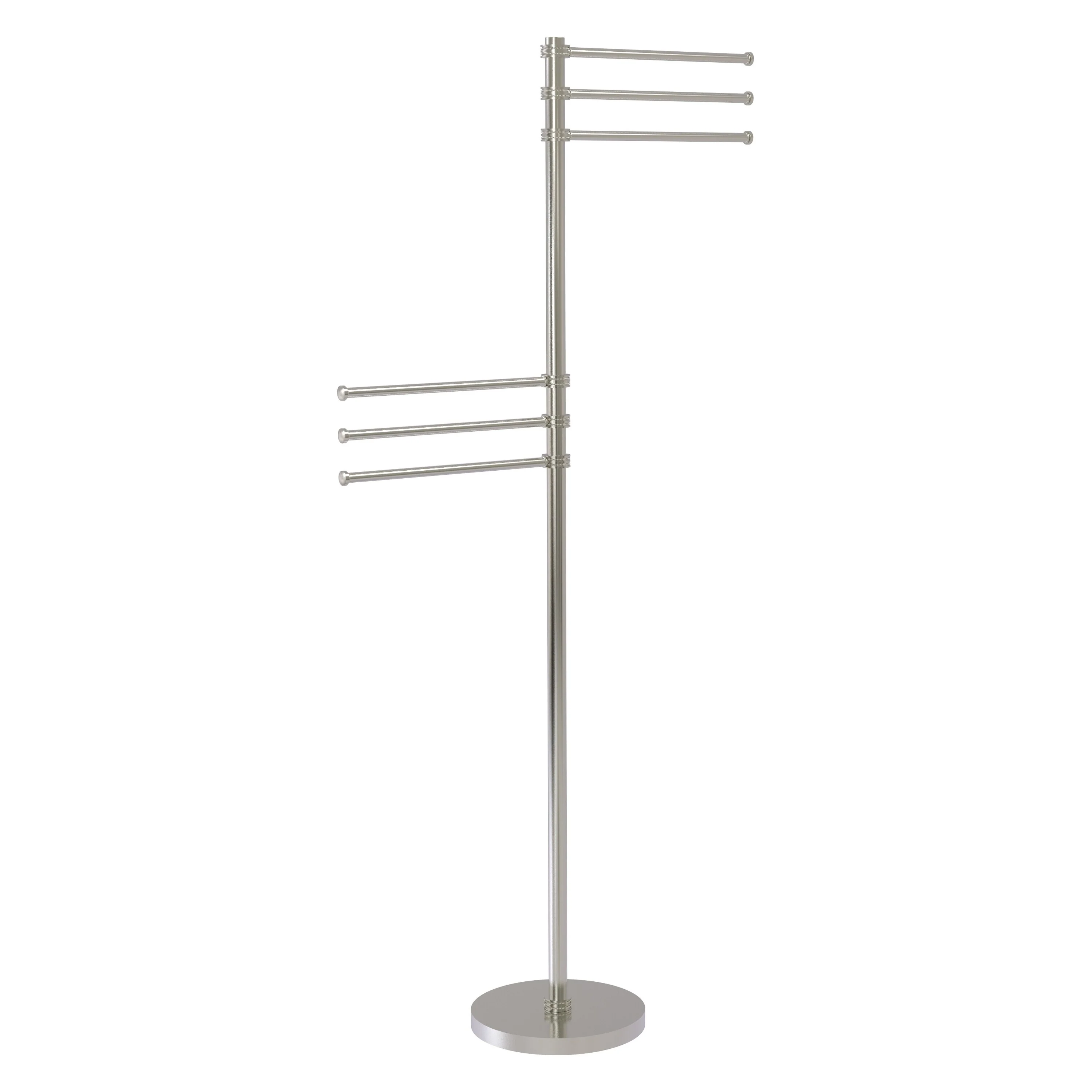 Allied Brass Satin Nickel Freestanding Towel Rack