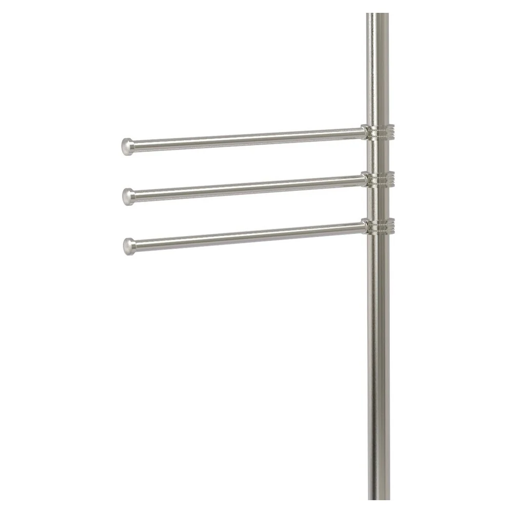 Allied Brass Satin Nickel Freestanding Towel Rack - Image 2