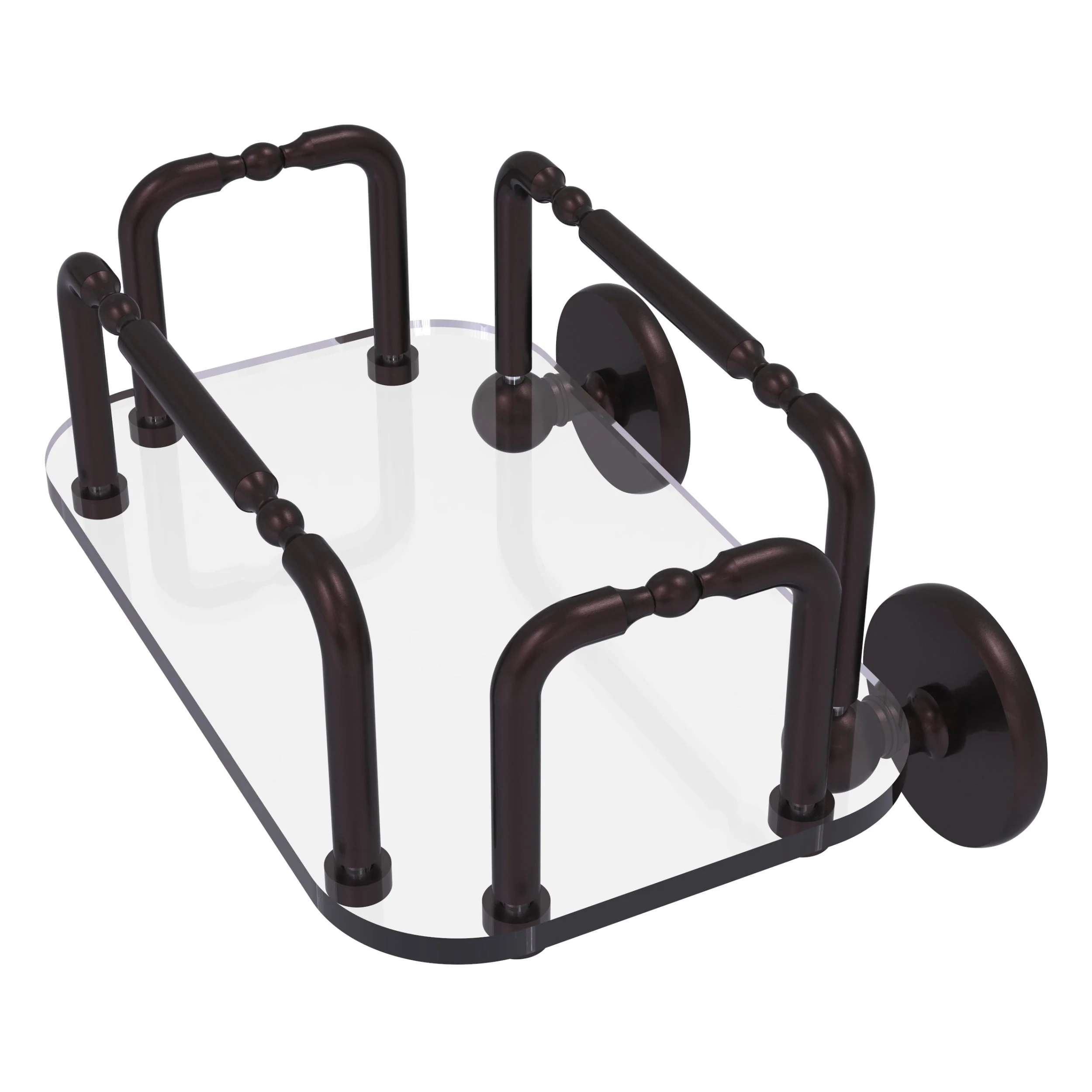 Allied Brass Skyline Wall Mounted Guest Towel Holder in Matte Gray - Image 2