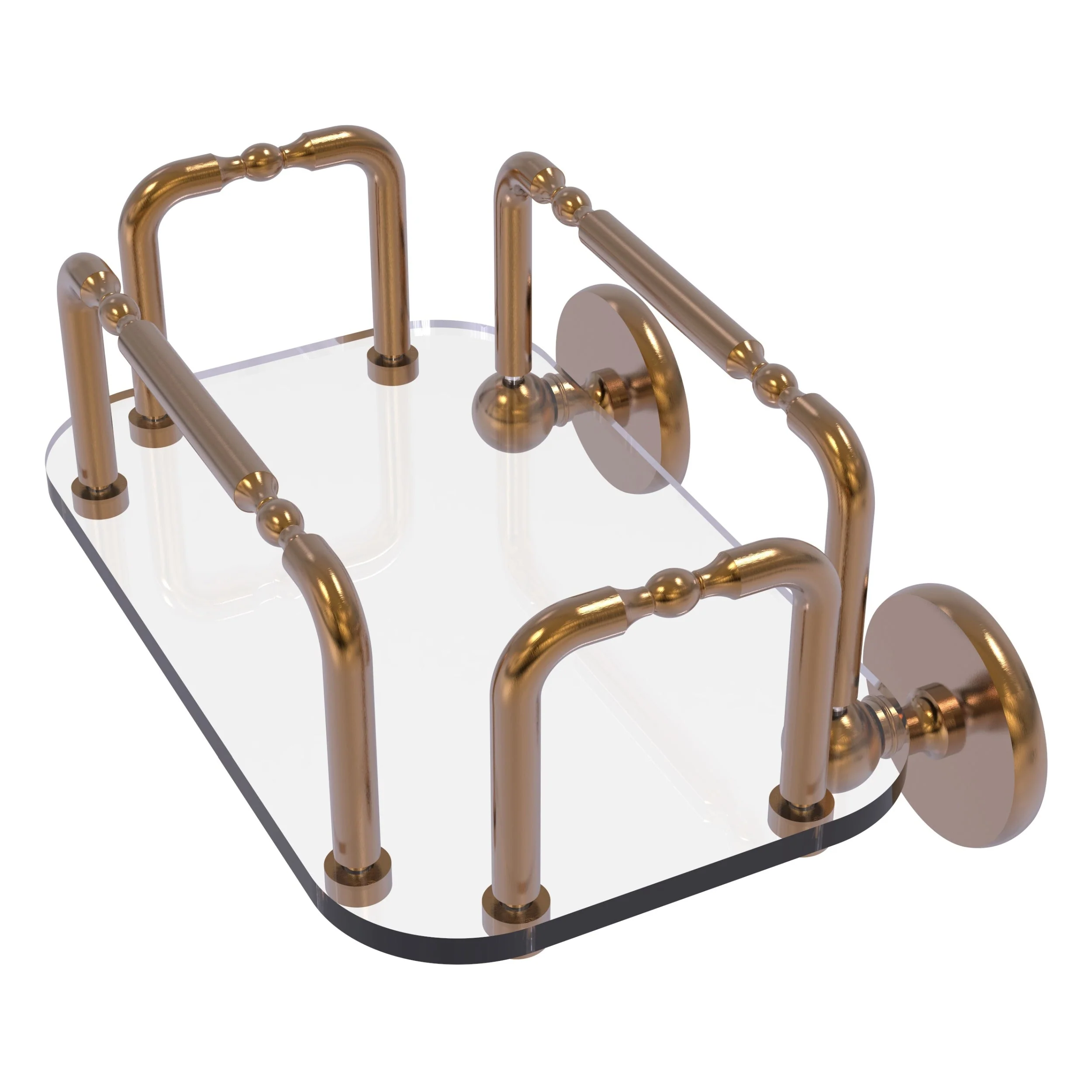 Allied Brass Skyline Wall Mounted Guest Towel Holder in Matte Gray - Image 3