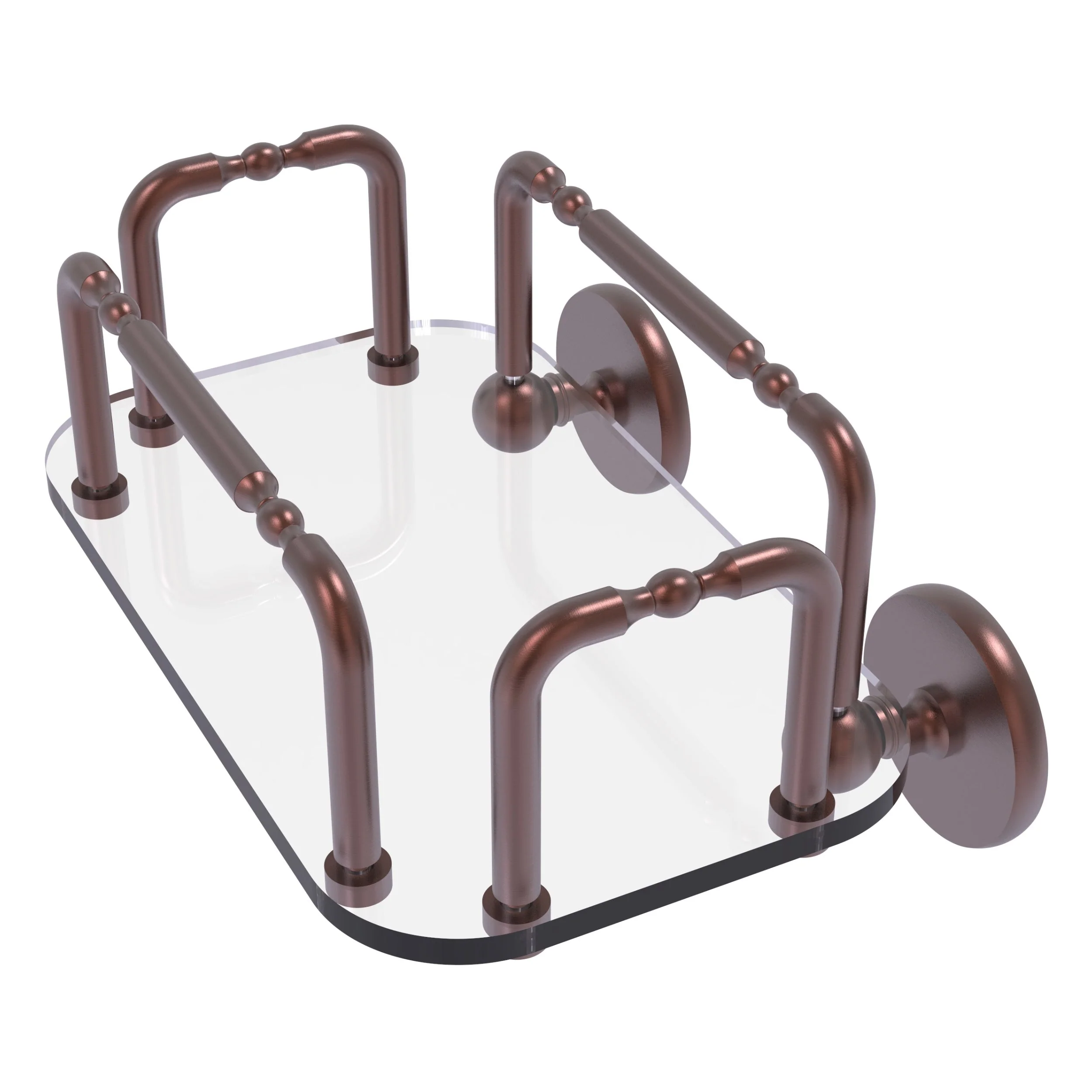Allied Brass Skyline Wall Mounted Guest Towel Holder in Matte Gray - Image 4