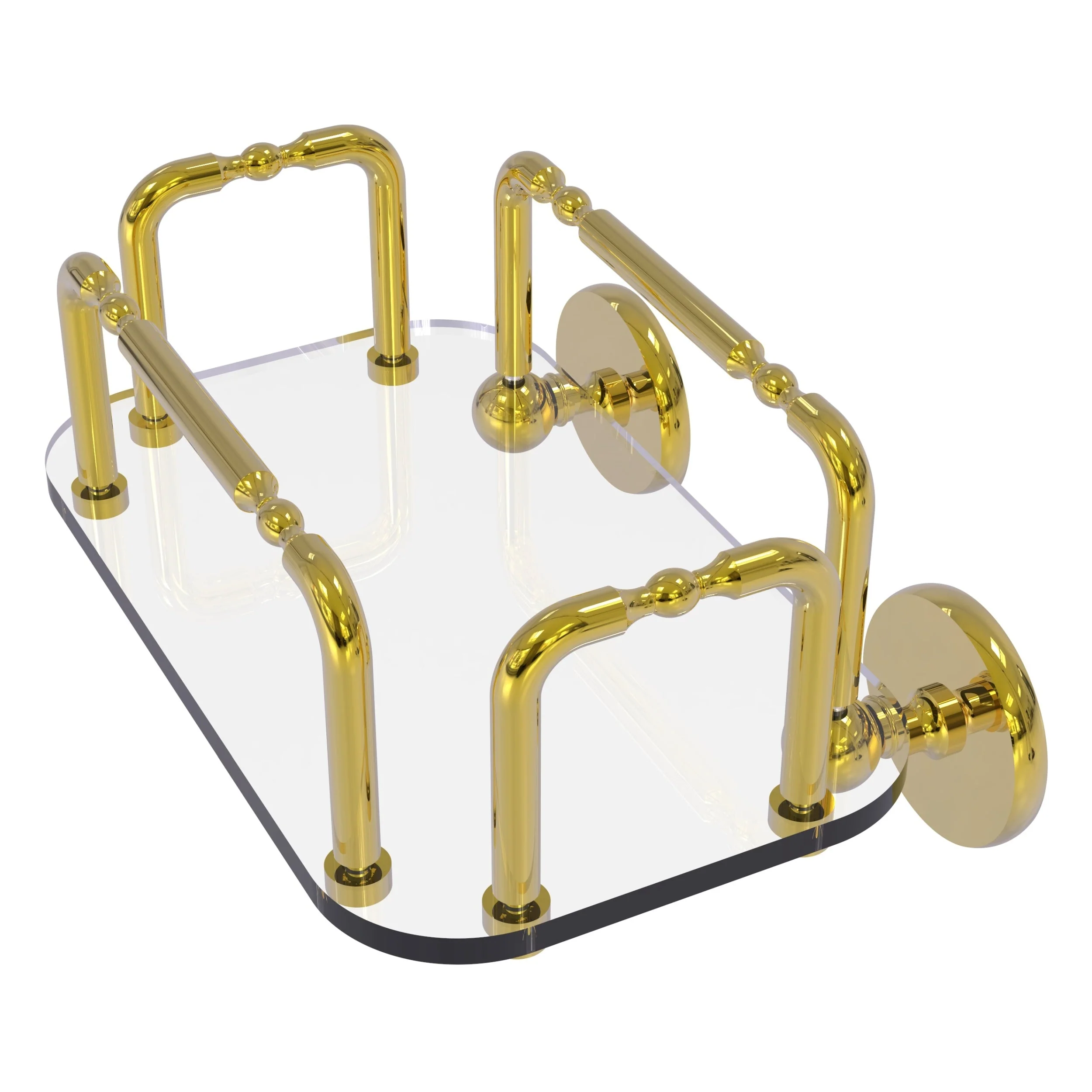 Allied Brass Skyline Wall Mounted Guest Towel Holder in Matte Gray - Image 6