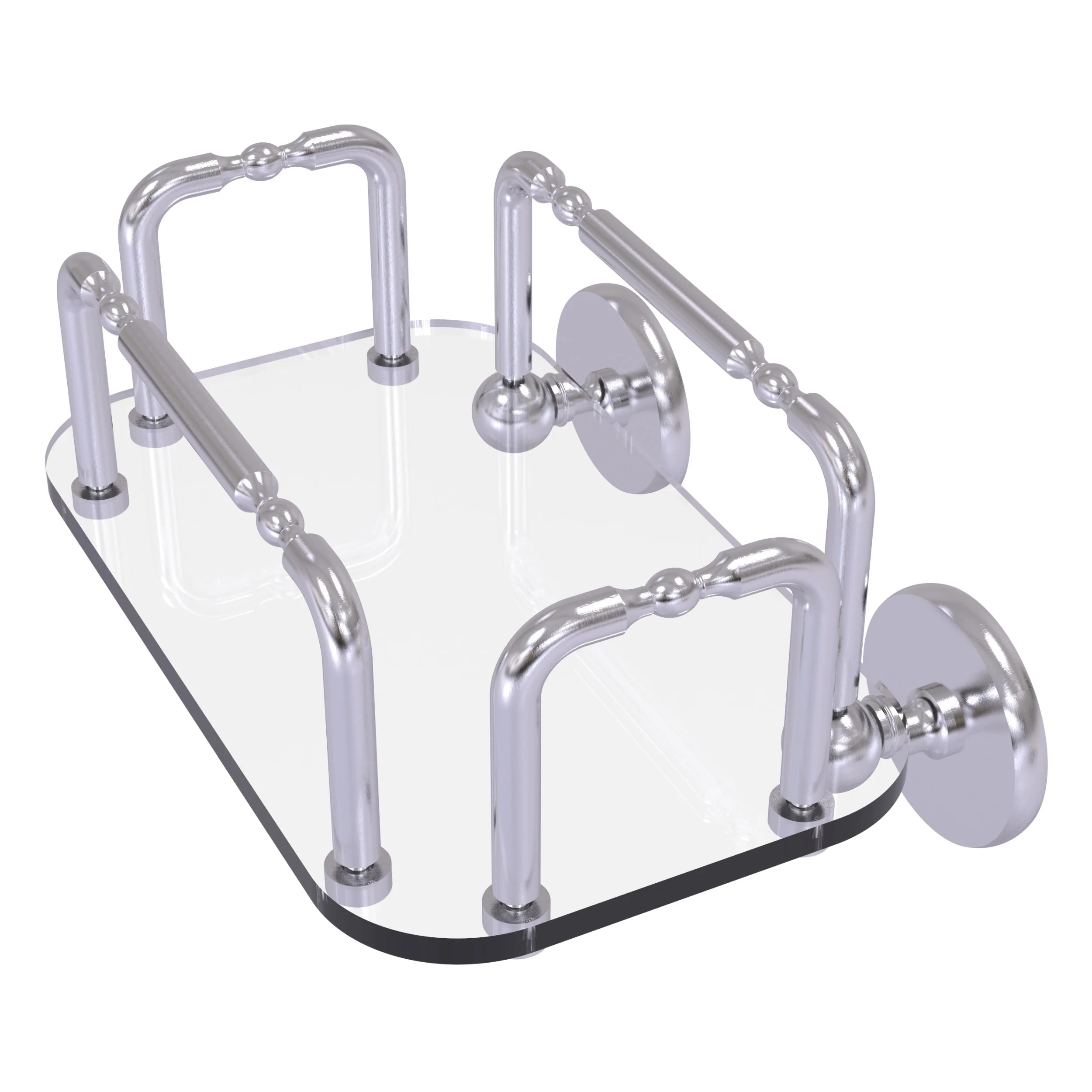 Allied Brass Skyline Wall Mounted Guest Towel Holder in Matte Gray - Image 8