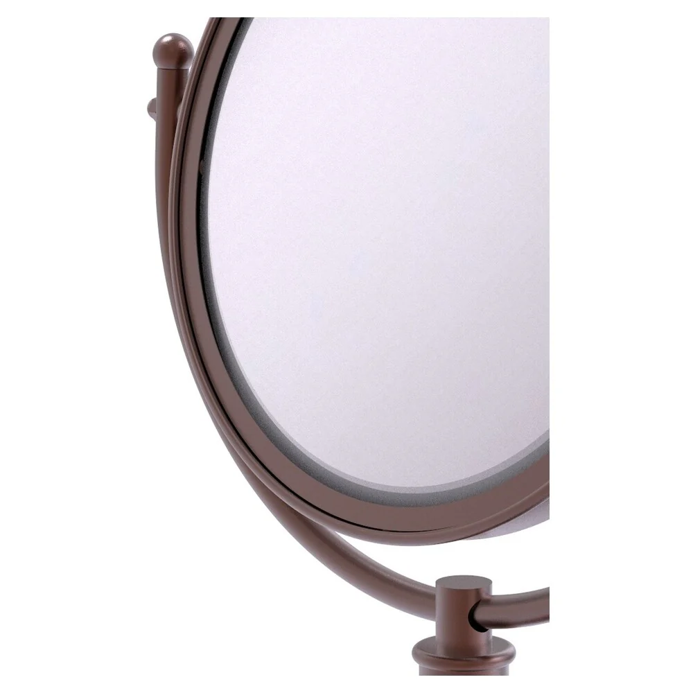 Allied Brass Soho 8-in x 15-in Antique Copper Double-Sided Magnifying Countertop Vanity Mirror - Image 3