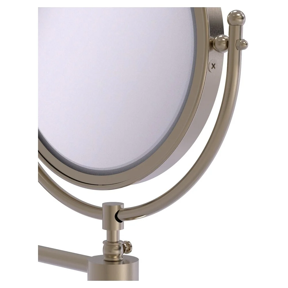 Allied Brass Soho 8-in x 15-in Antique Pewter Double-Sided Magnifying Wall-Mounted Vanity Mirror - Image 3