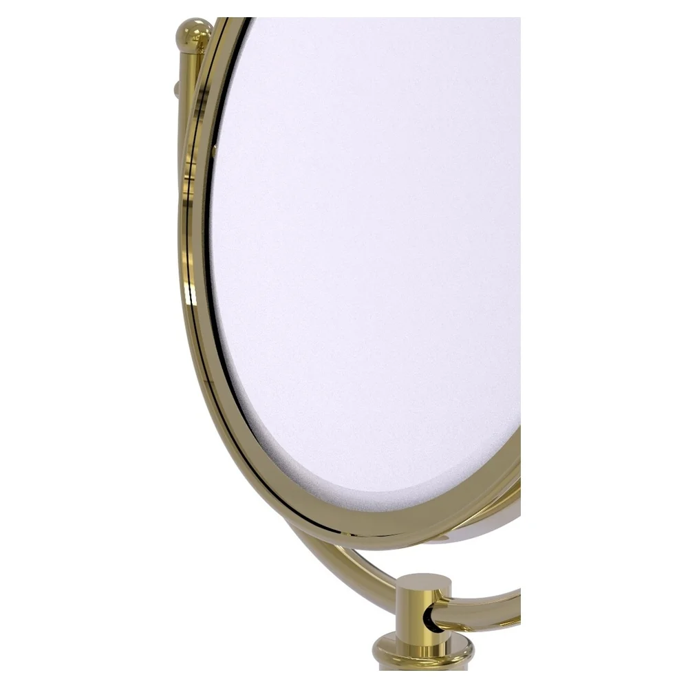 Allied Brass Soho 8-in x 15-in Polished Brass Double-Sided Magnifying Countertop Vanity Mirror - Image 3