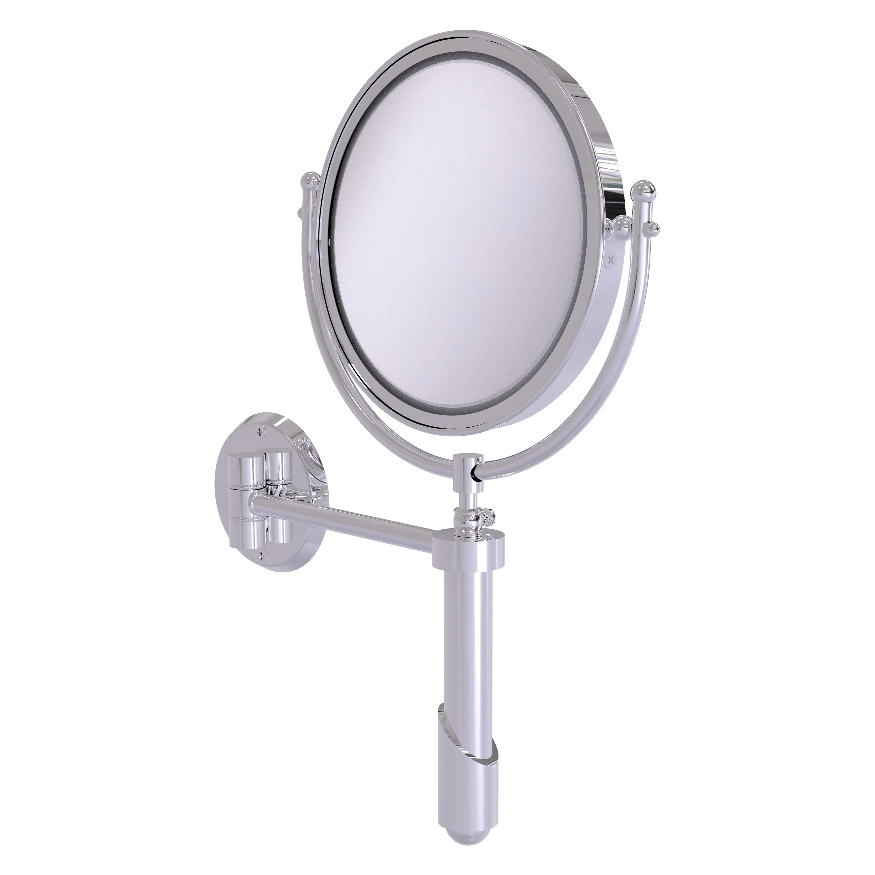 Allied Brass Soho 8-in x 15-in Polished Chrome Double-Sided Magnifying Wall-Mounted Vanity Mirror