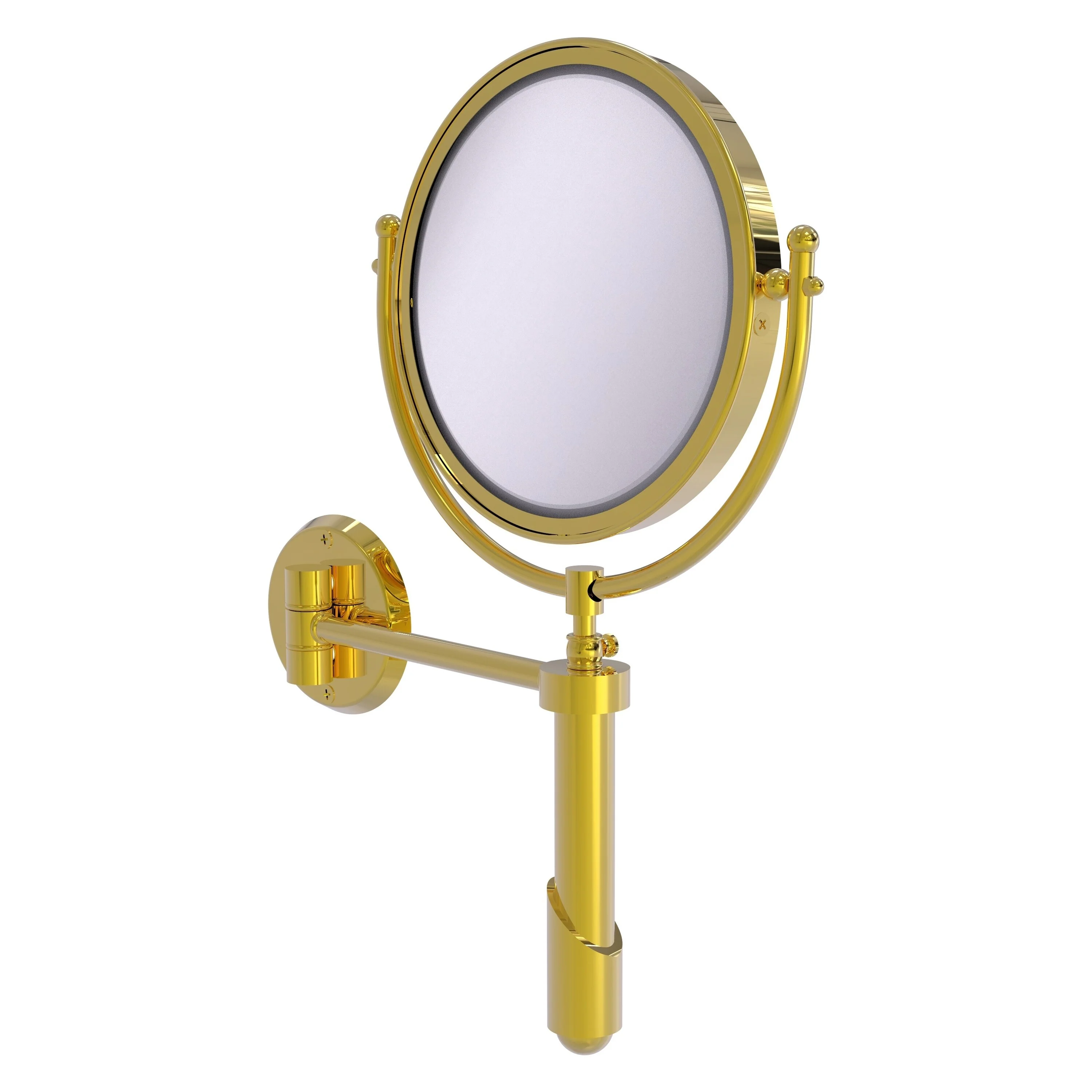 Allied Brass Soho 8-in x 15-in Polished Nickel Double-Sided Magnifying Wall-Mounted Vanity Mirror