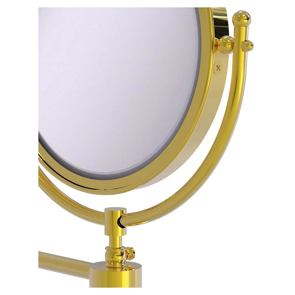 Allied Brass Soho 8-in x 15-in Polished Nickel Double-Sided Magnifying Wall-Mounted Vanity Mirror - Image 3
