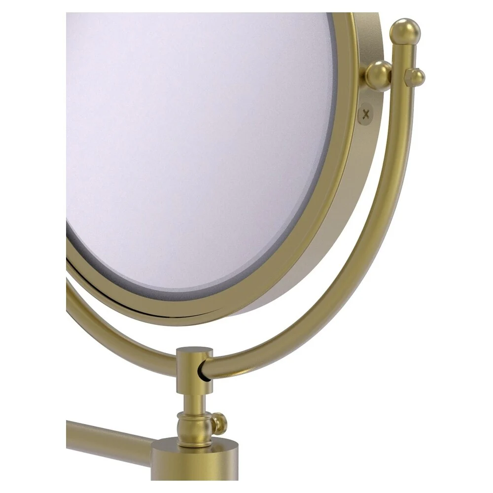 Allied Brass Soho 8-in x 15-in Satin Brass Double-Sided Magnifying Wall-Mounted Vanity Mirror - Image 3