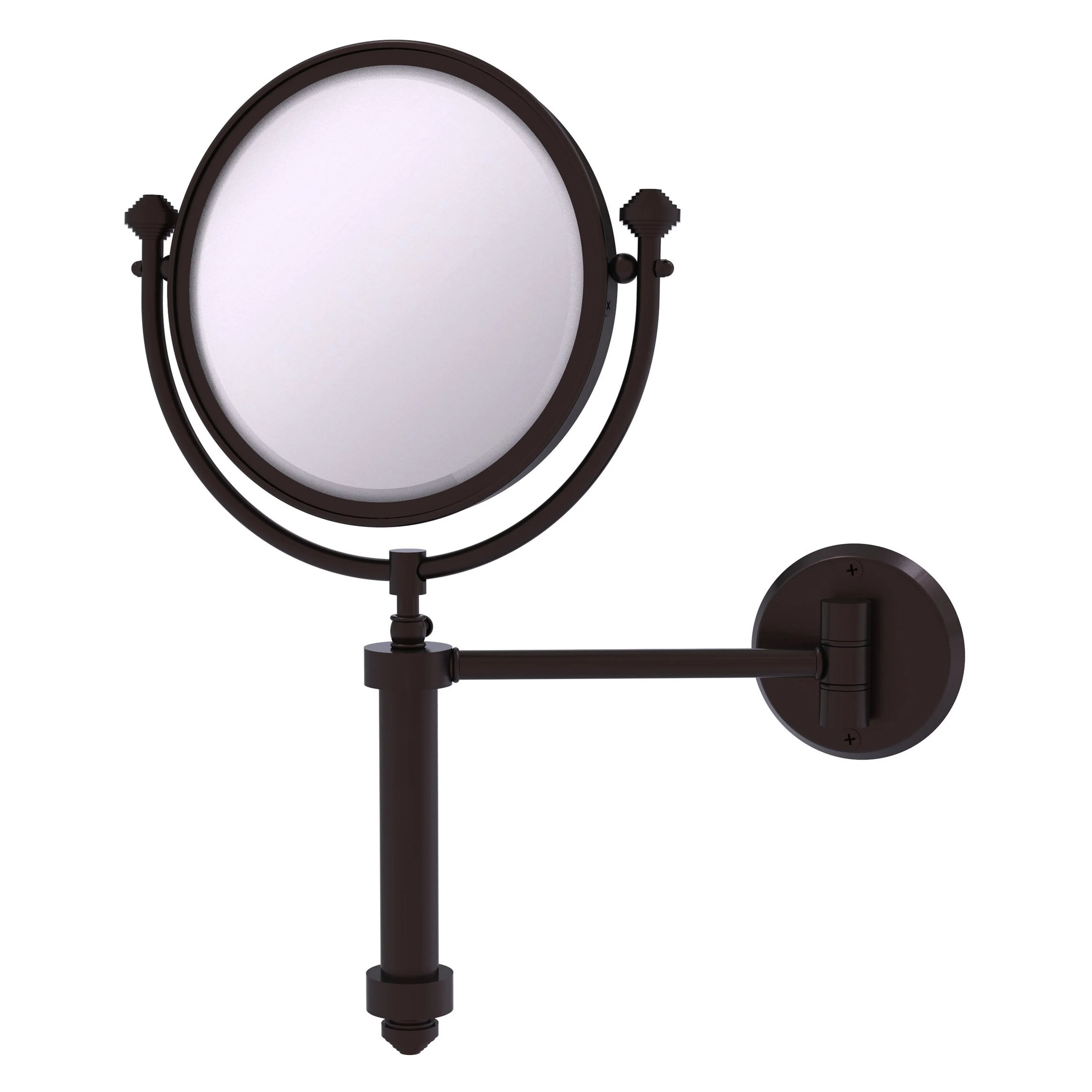 Allied Brass Southbeach 8-in x 16-in Antique Brass Double-Sided Magnifying Wall-Mounted Vanity Mirror