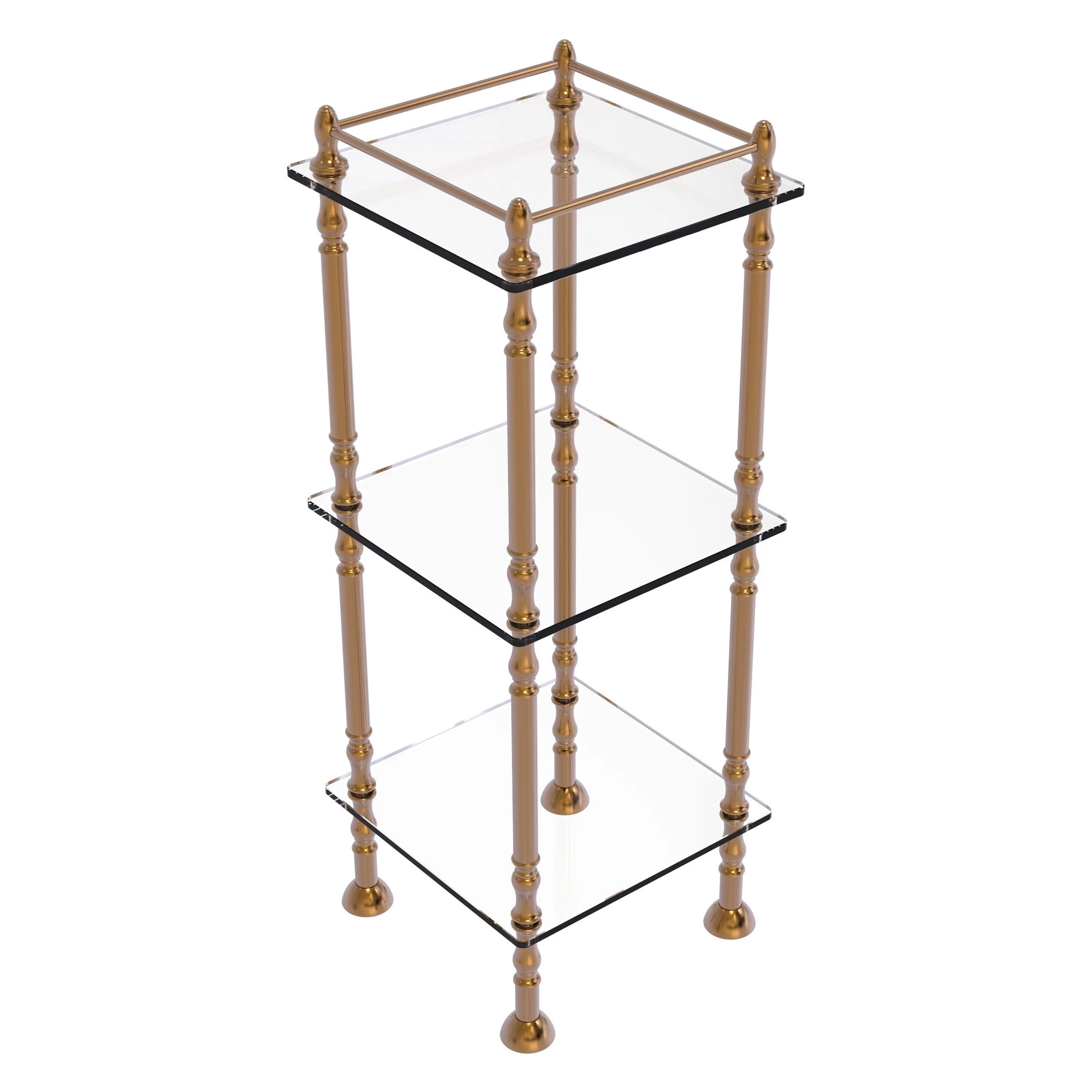 Allied Brass Three Tier Étagère with 14-in x 14-in Shelves in Brushed Bronze