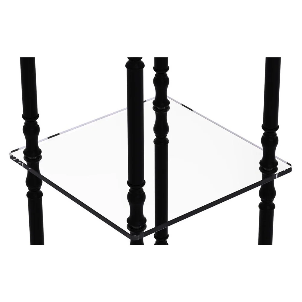 Allied Brass Three Tier Etagere with 14-in x 14-in Shelves in Matte Black - Image 2