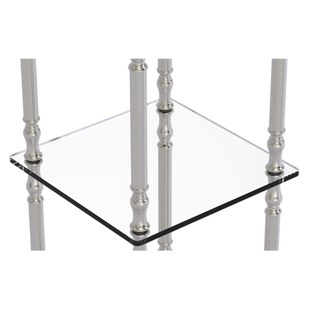 Allied Brass Three Tier Etagere with 14-in x 14-in Shelves in Satin Nickel - Image 2
