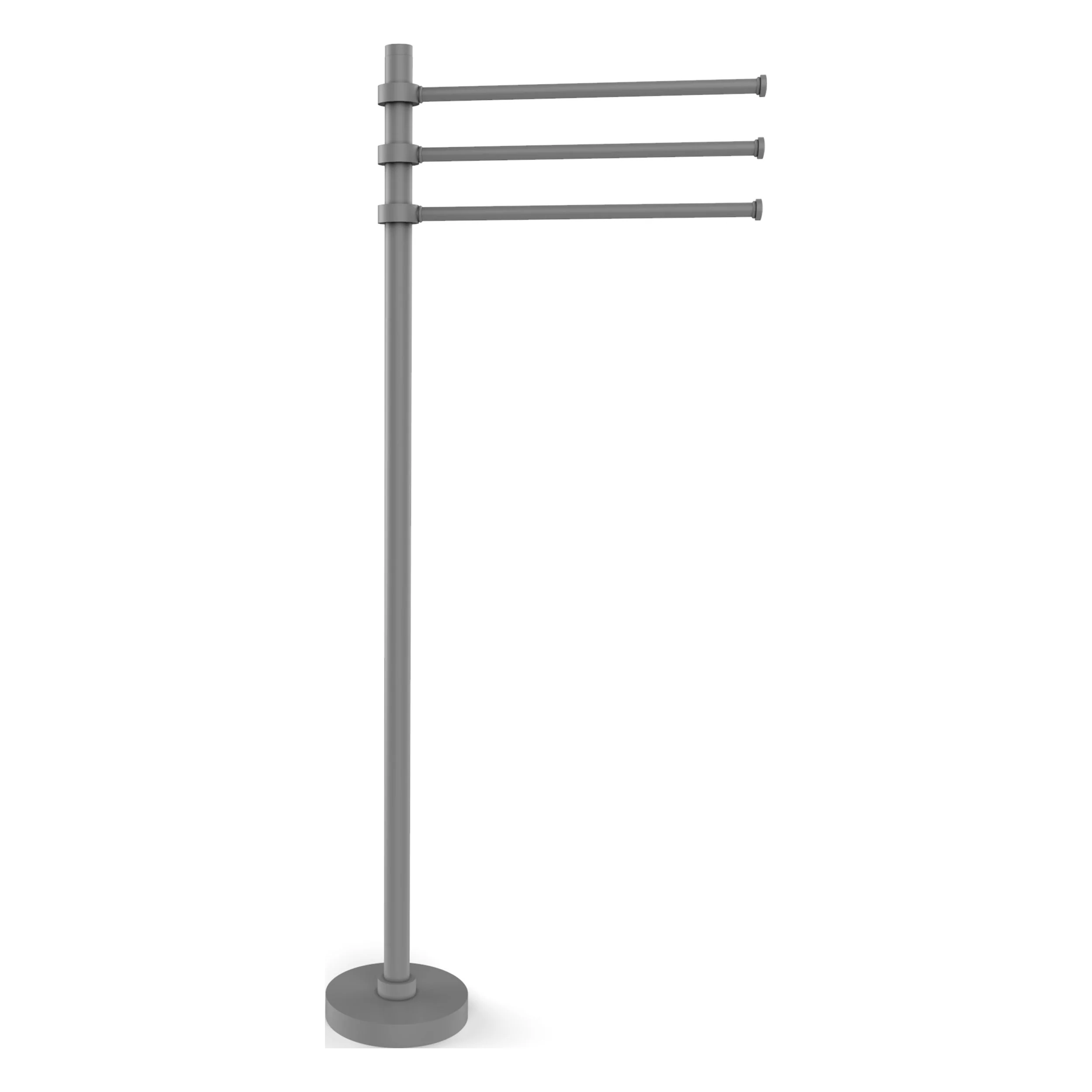 Allied Brass Towel Stand with 3 Pivoting 12-in Arms in Polished Nickel - Image 4