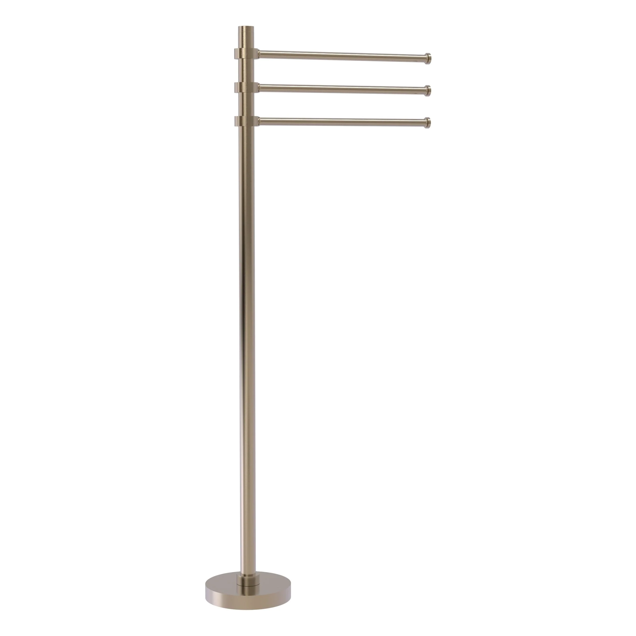 Allied Brass Towel Stand with 3 Pivoting 12-in Arms in Polished Nickel - Image 7