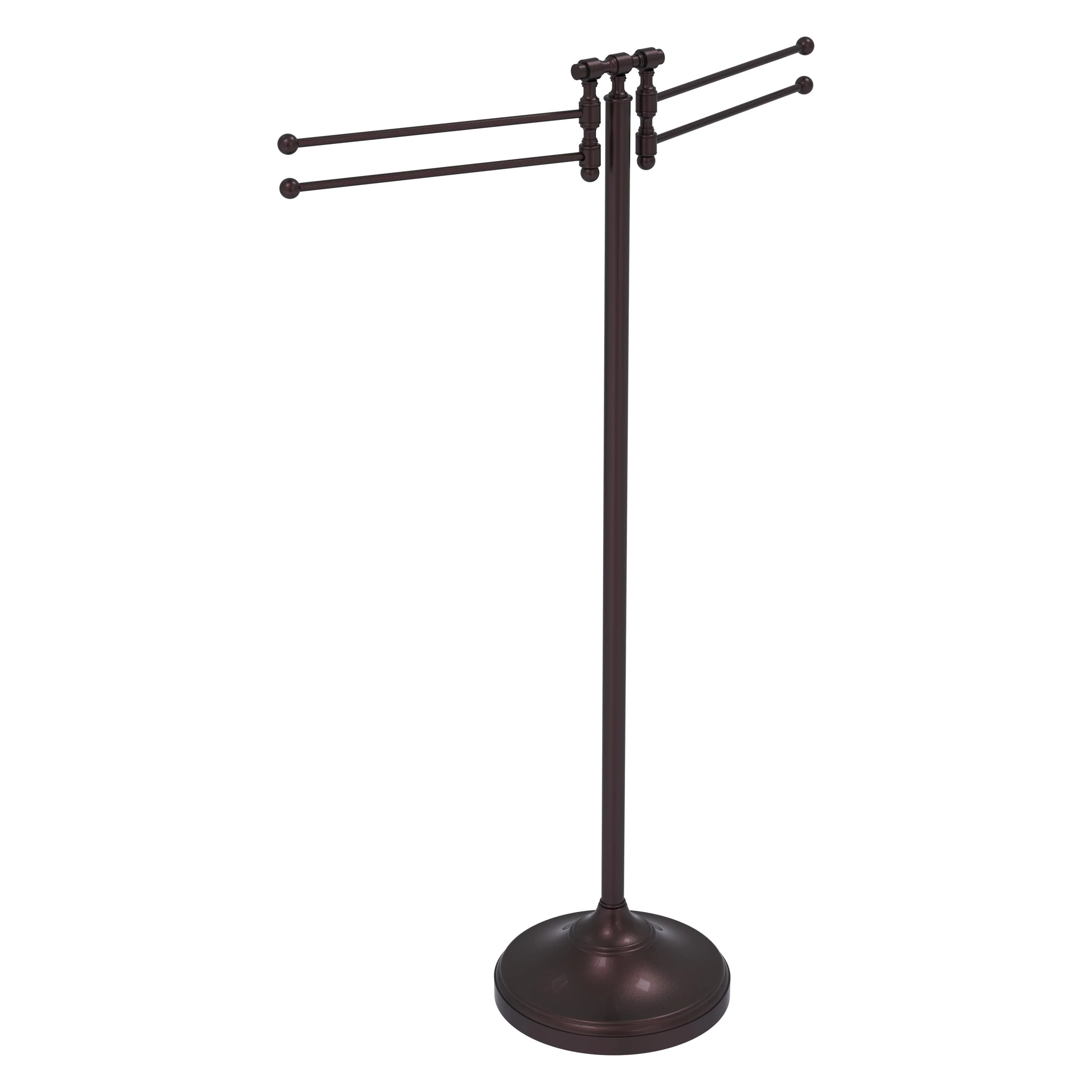 Allied Brass Towel Stand with 4 Pivoting Swing Arms in Matte White - Image 2